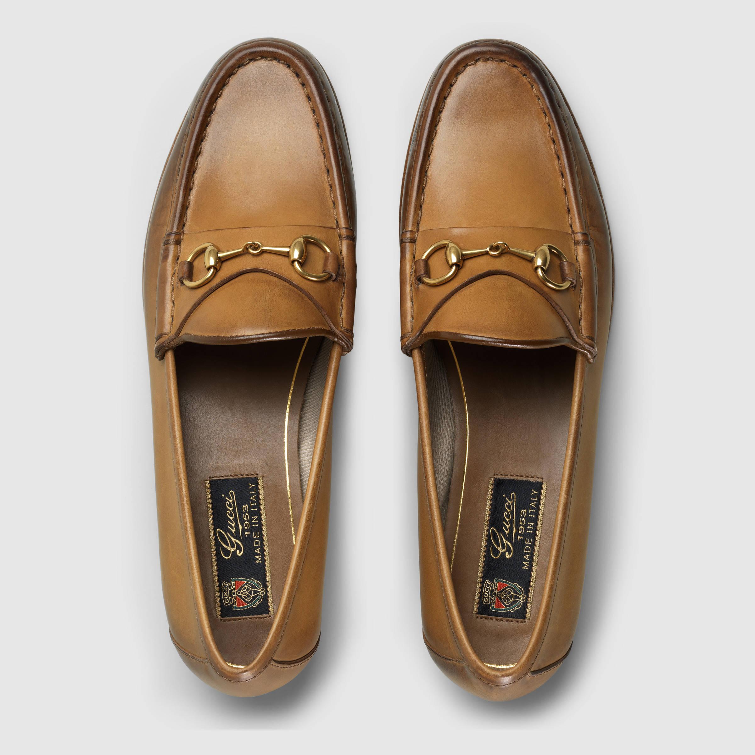 Skyldig til facet Gucci 1953 Horsebit Loafer In Leather in Brown | Lyst