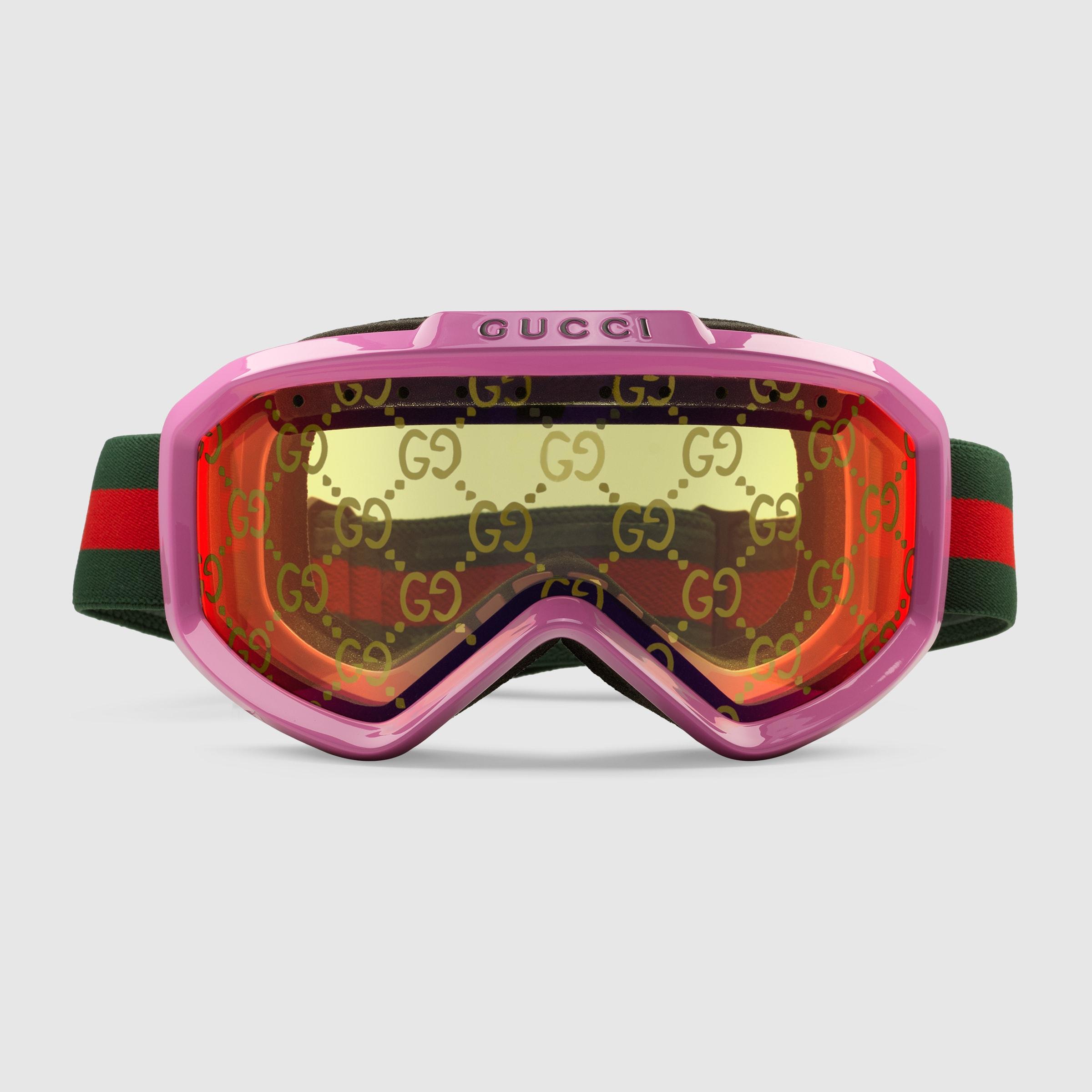Gucci Mirrored Mask Injection Ski Goggles In Black