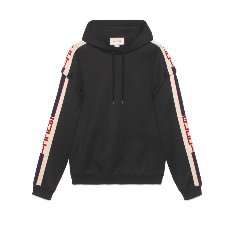 Lyst - Gucci Technical Jersey Sweatshirt in Black for Men