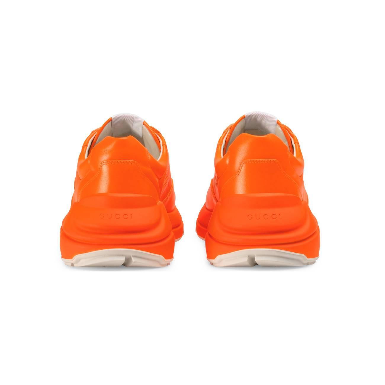 Gucci Apollo Fluo Leather Mens Sneaker (Neon Orange) $_57.JPG?set_id=880000500F main image 3