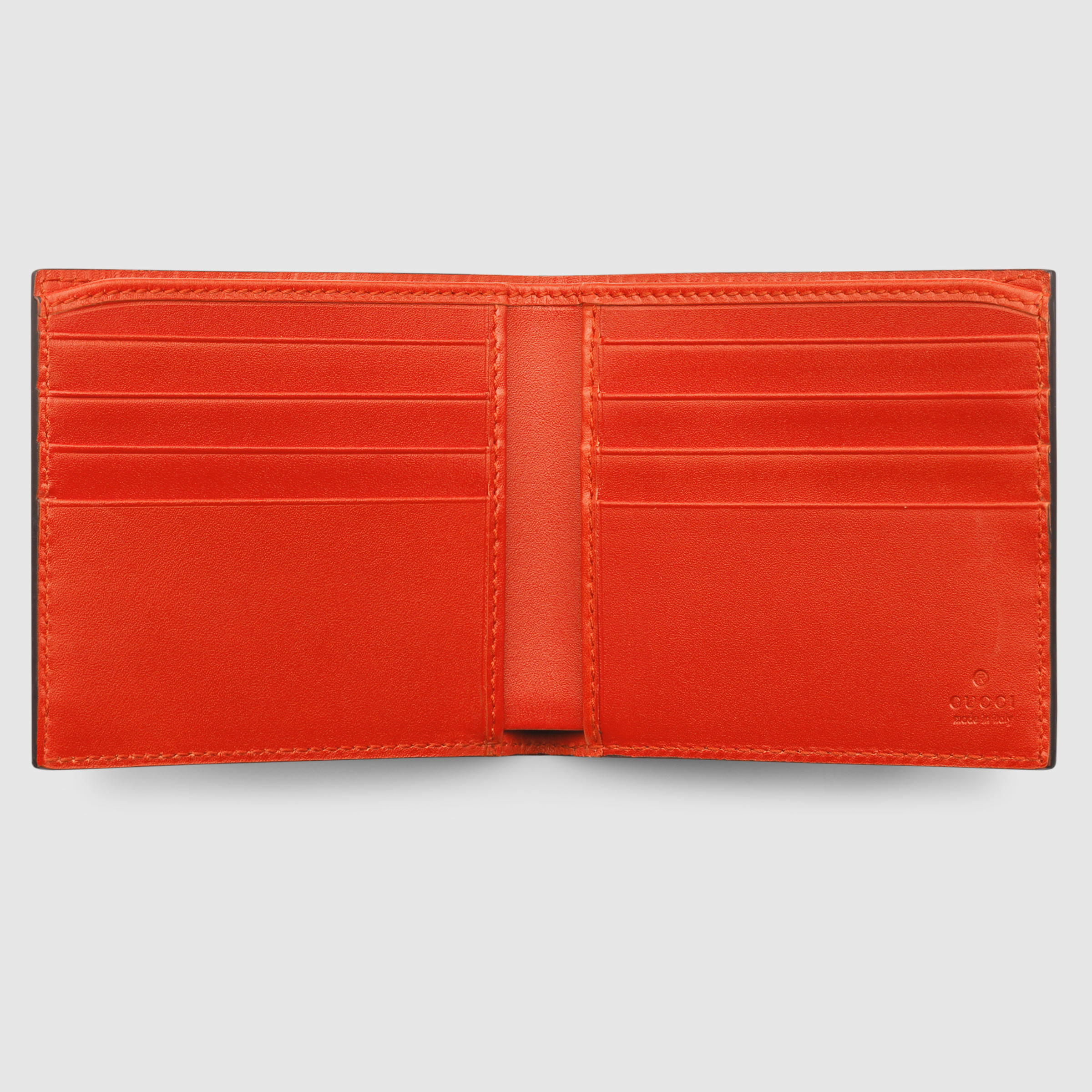 Gucci Leather Signature Wallet in Red - Lyst
