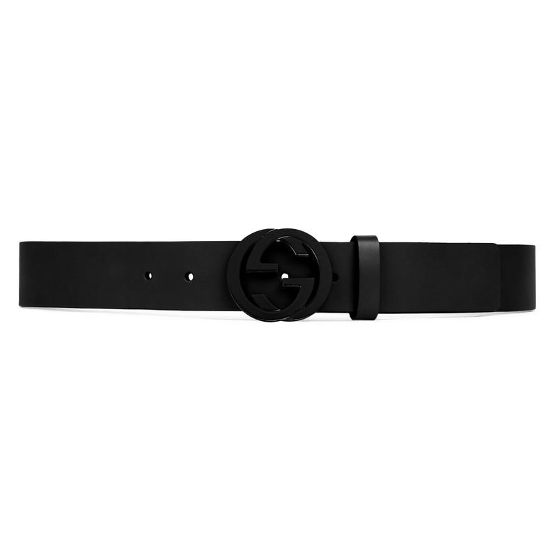 Gucci Leather Belt With Interlocking G in Black for Men | Lyst