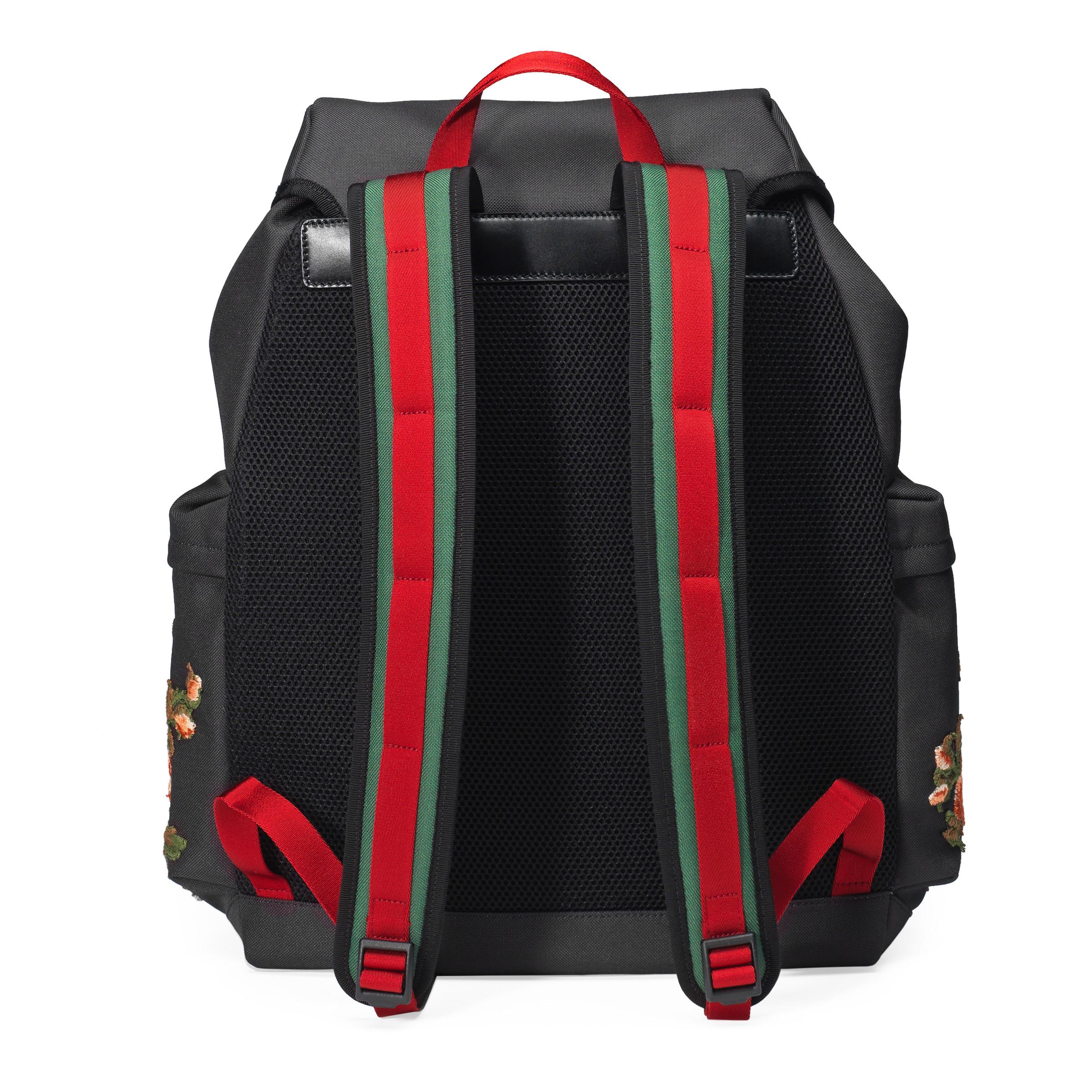 Gucci backpack with green and red straps hotsell