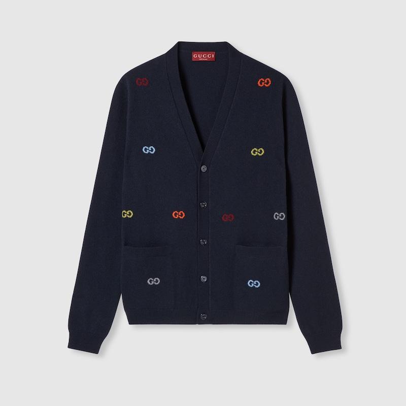 gucci-blue-Cardigan-Aus-Feinem
