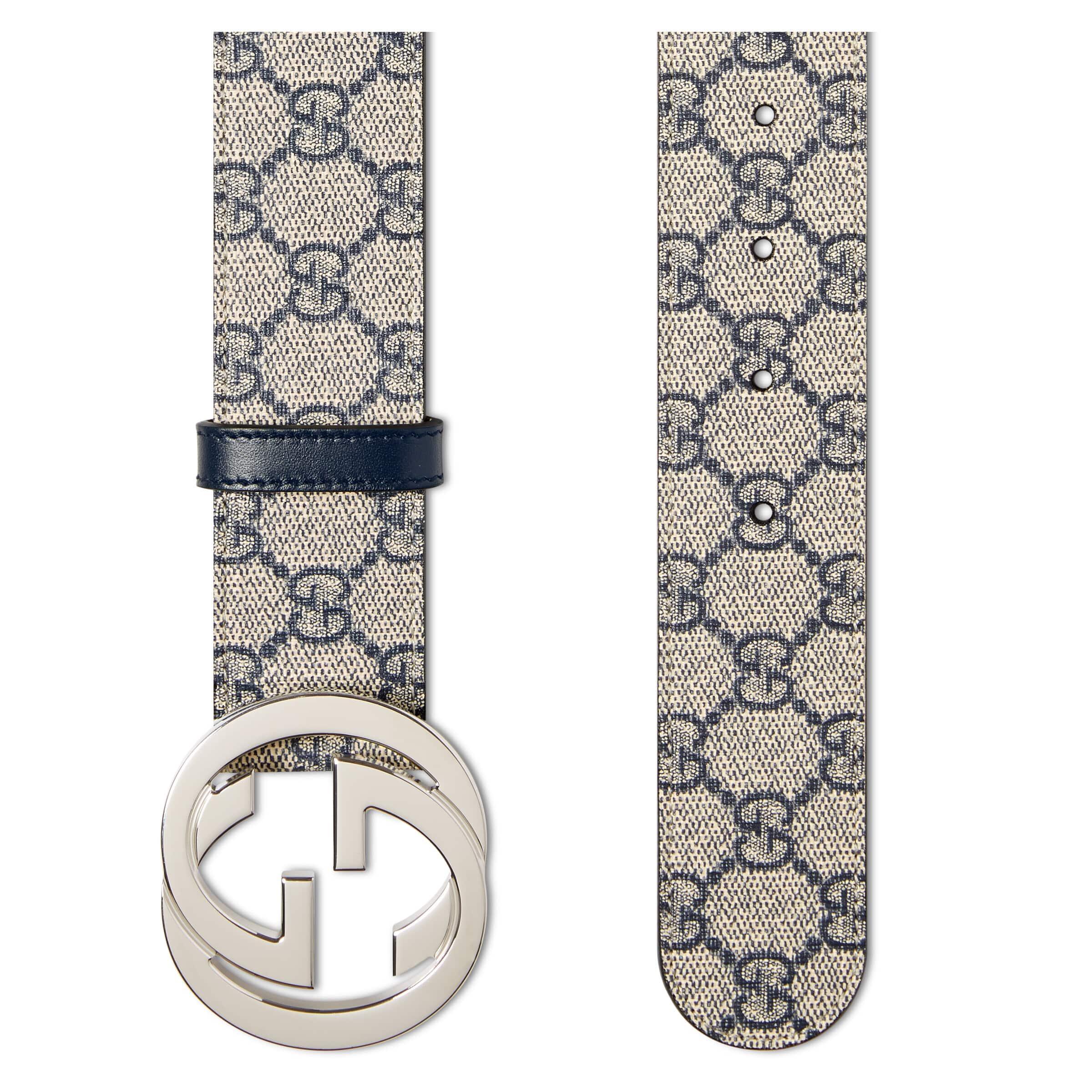 Gucci Canvas GG Belt With Buckle Blue Men - Lyst