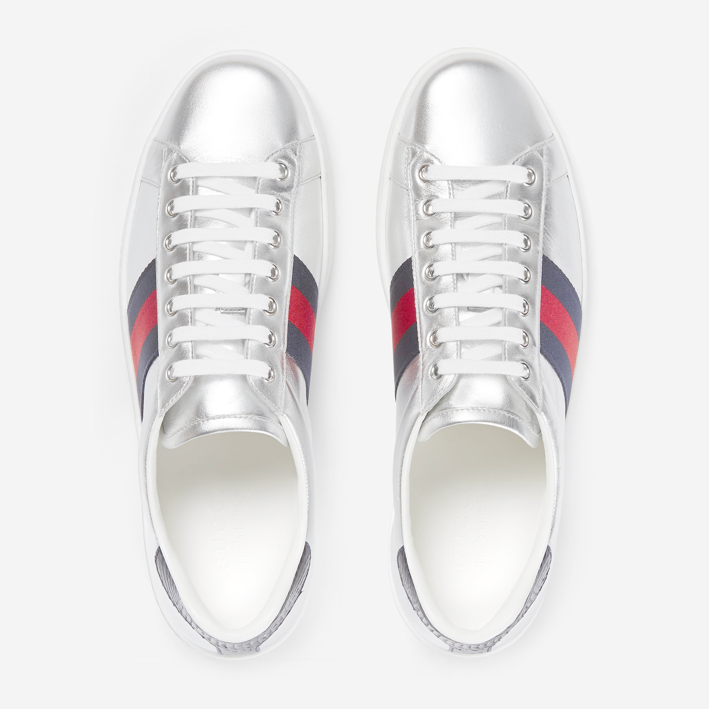 Gucci Ace Metallic Leather Low-top Sneaker for Men - Lyst