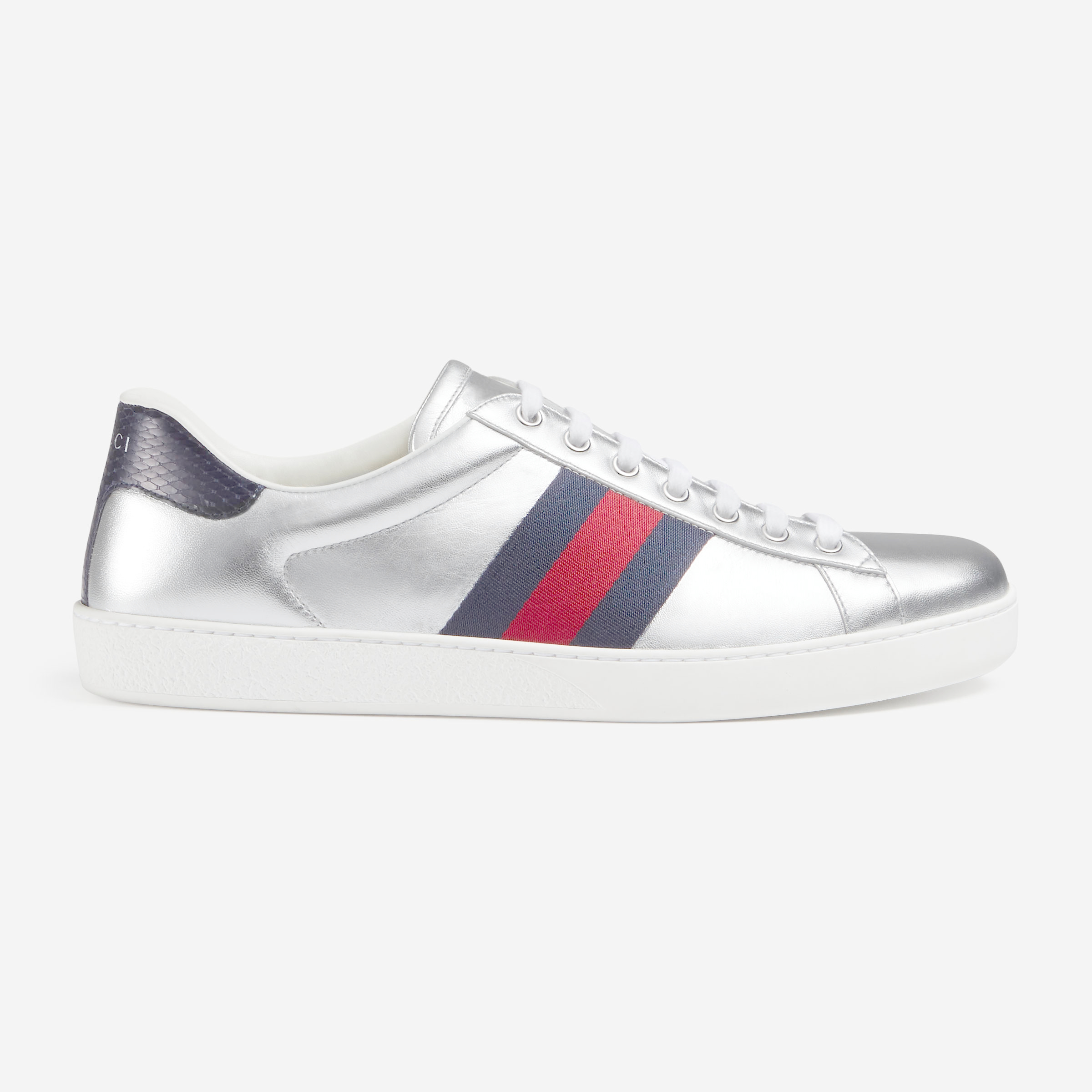 Gucci Ace Metallic Leather Low-top Sneaker for Men | Lyst