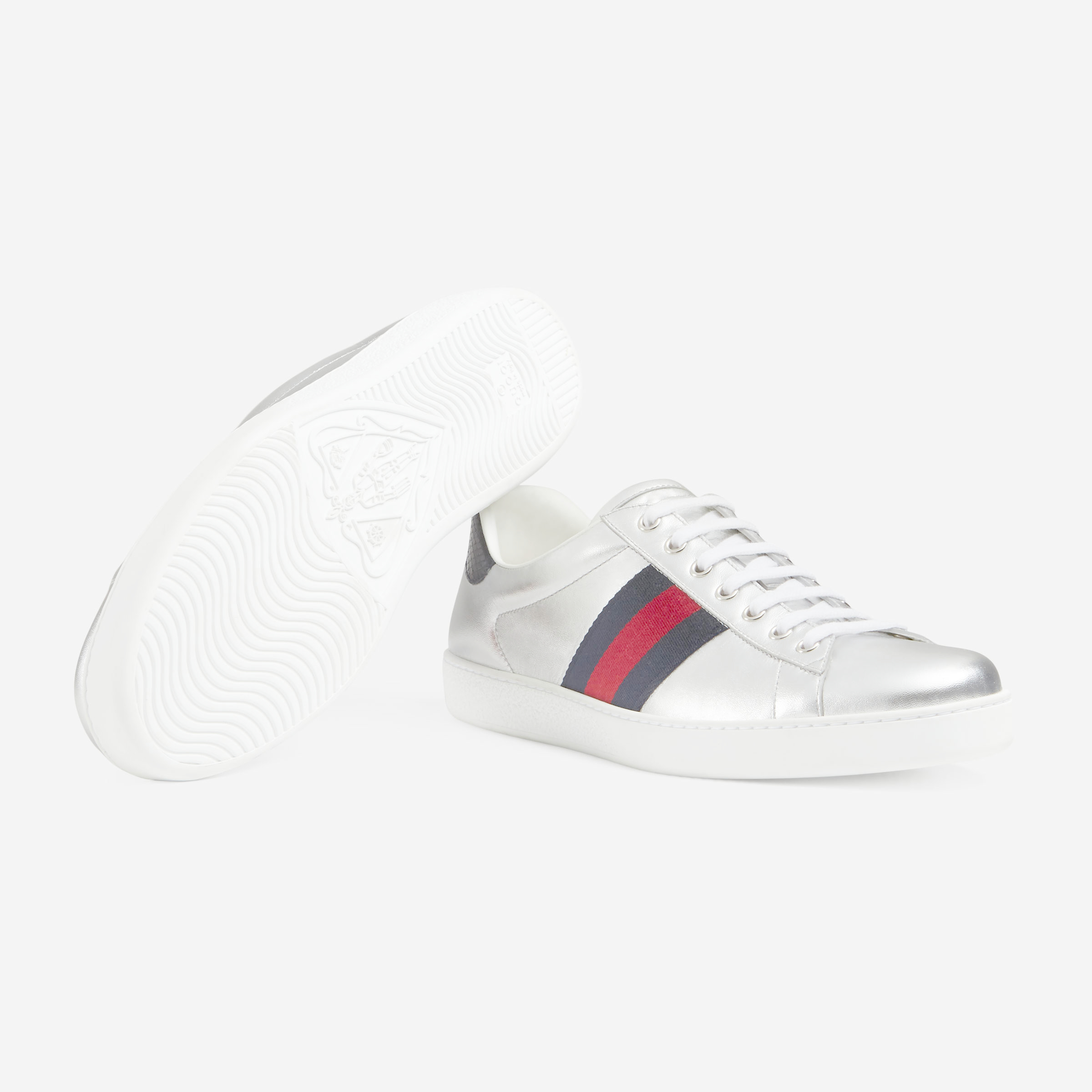 Gucci Ace Metallic Leather Low-top Sneaker for Men | Lyst