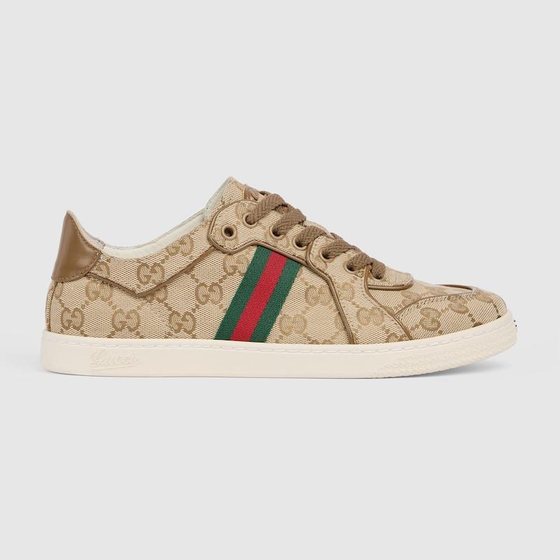 GUCCI EMBROIDERY GG SUPREME LOW TOP SNEAKER -NAVY BLUE -MEN’S UK 9 -NEW GUCCI ACE MEN`S SNEAKER WITH WEB DETAIL – Suit Negozi Row main image 2