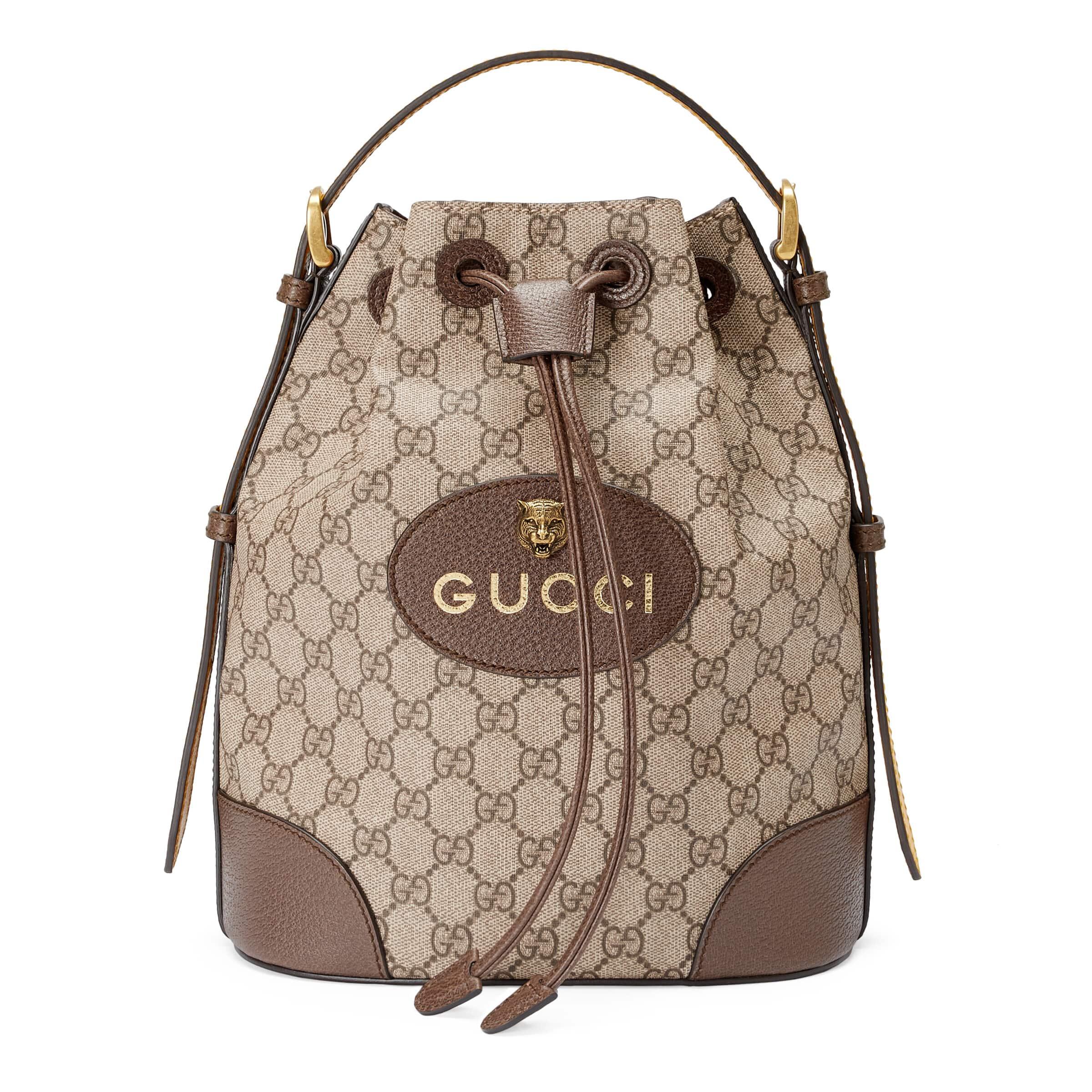 Gucci Leather Neo Vintage gg Supreme Backpack in Brown (Natural) - Save 8%  - Lyst
