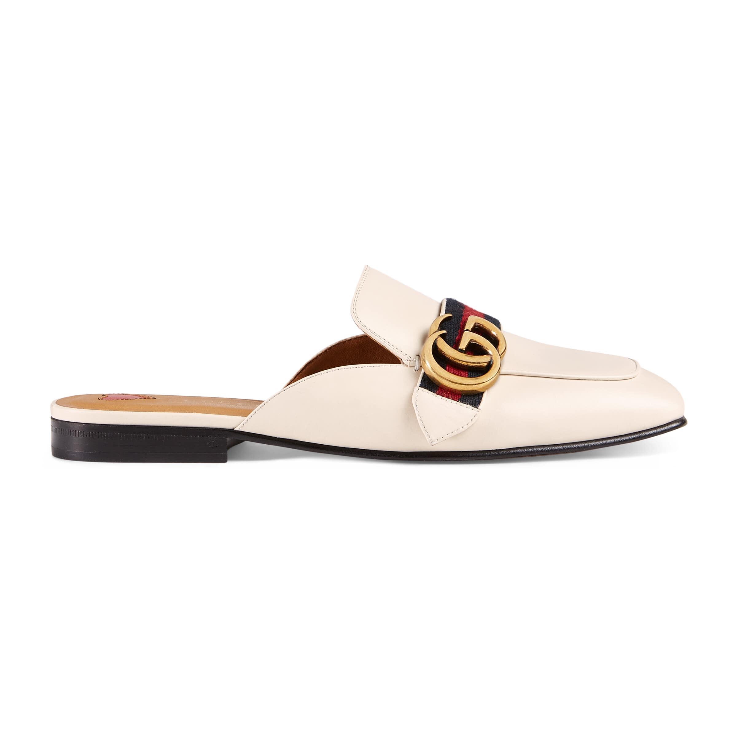 Gucci Double Slippers White |