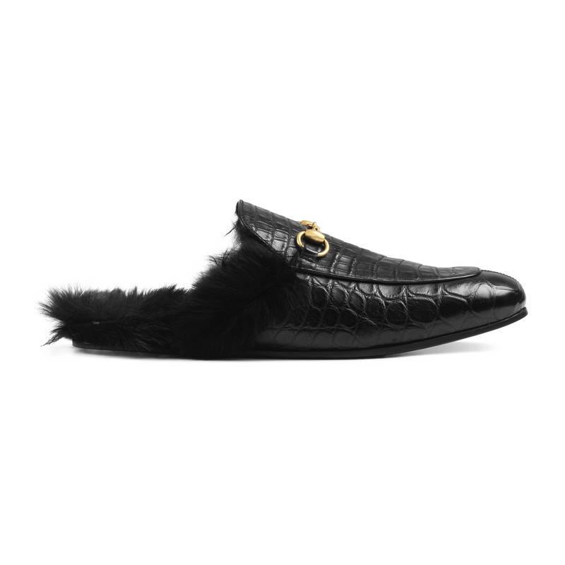gucci crocodile slippers