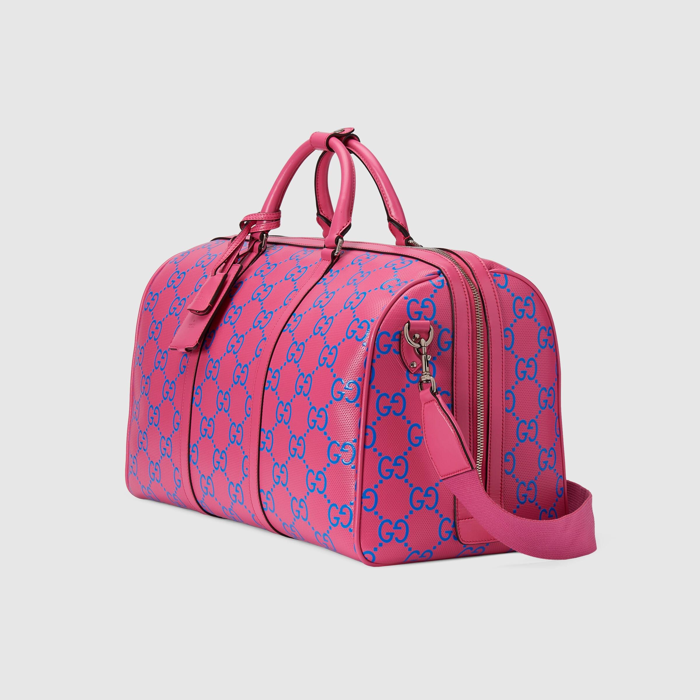 Gucci GG Embossed Duffle Bag in Pink for Men | Lyst
