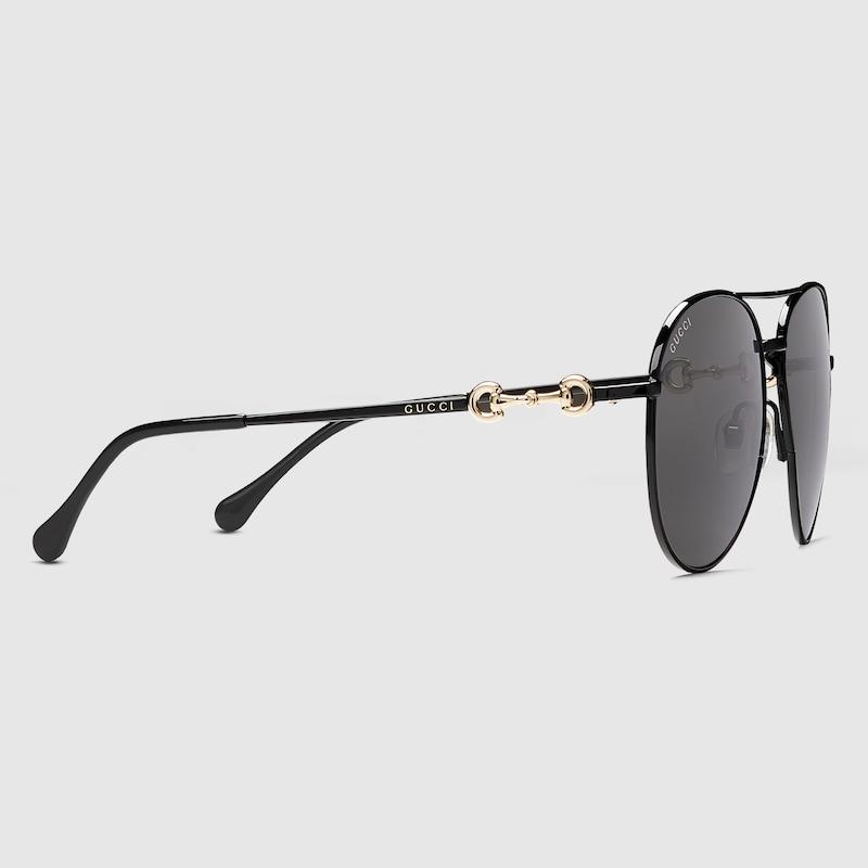Black gucci aviators sale