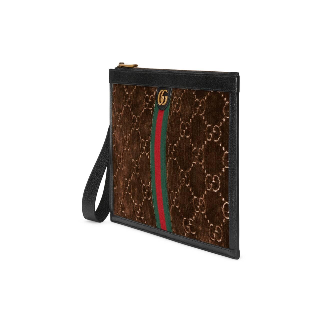 gucci velvet pouch