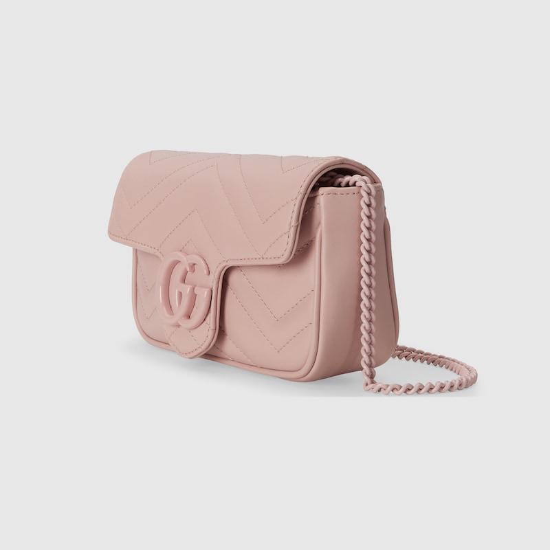 〈GUCCI〉〔GGマーモント〕スーパーミニバッグ Gucci レディース 〔Ggマーモント〕スーパーミニバッグ, ピンク