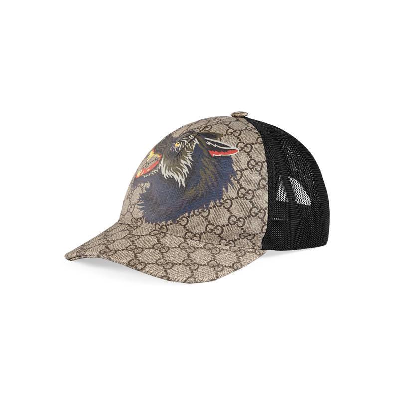 Gucci Canvas Gg Supreme Wolf Baseball 