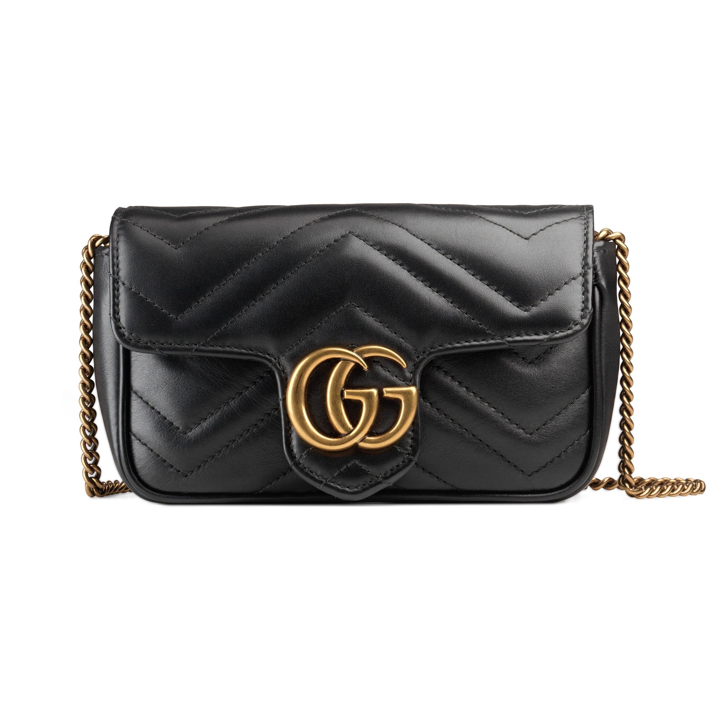 Gucci GG Marmont Matelassé Leather Super Mini Bag in Black - Save 54% - Lyst