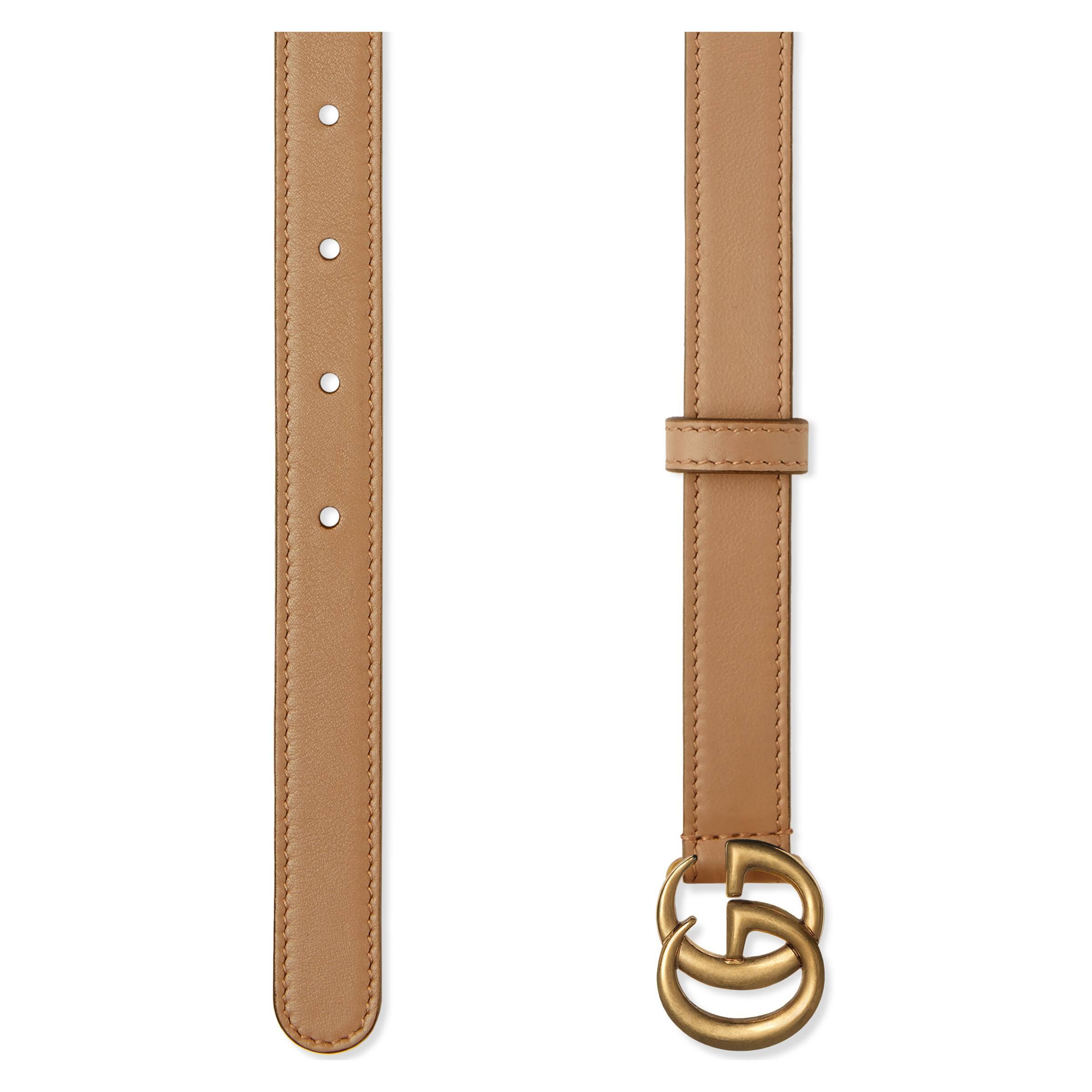 thin double g gucci belt