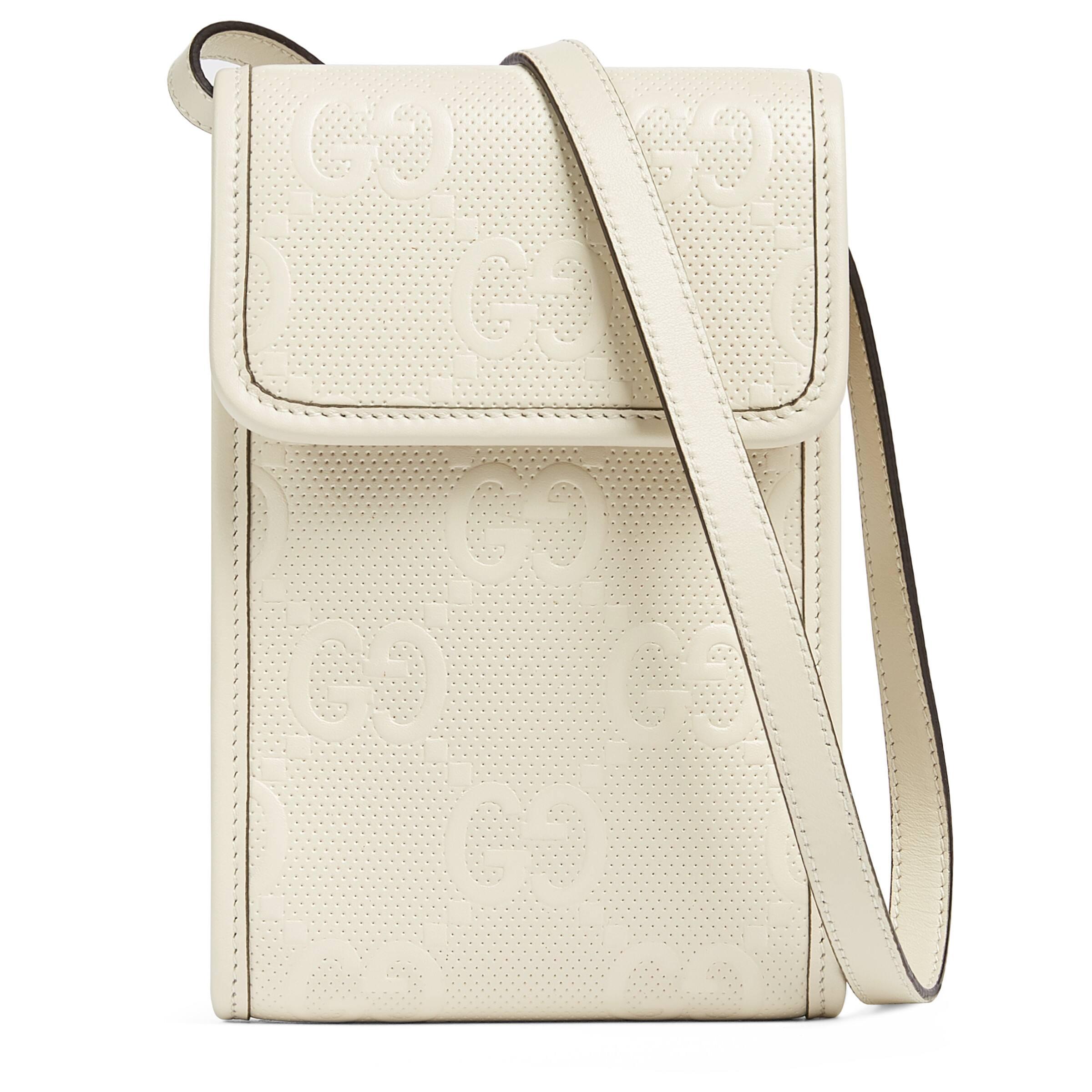 Gucci gg Embossed Mini Bag in White for Men | Lyst