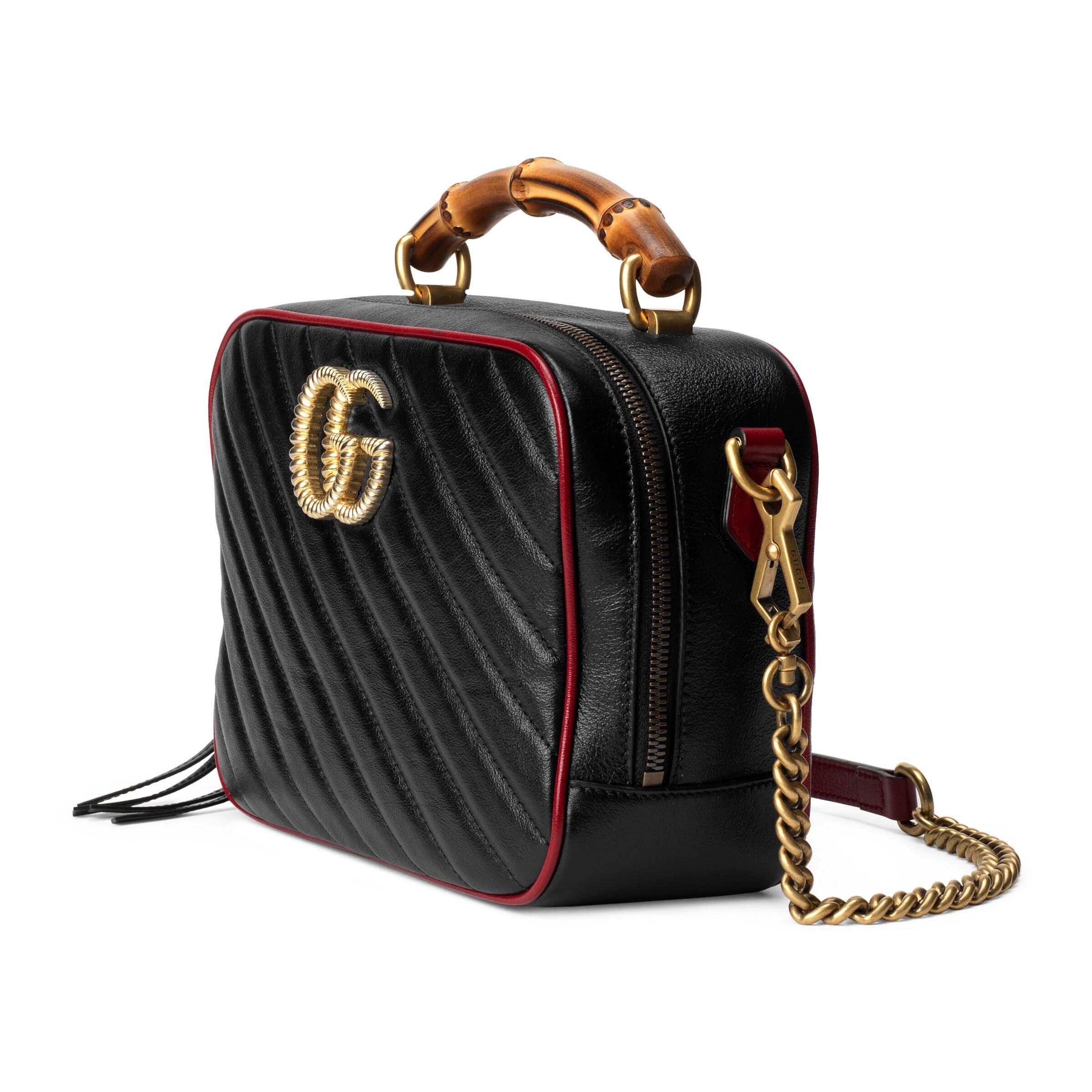 logo plaque bamboo handle shoulder bag