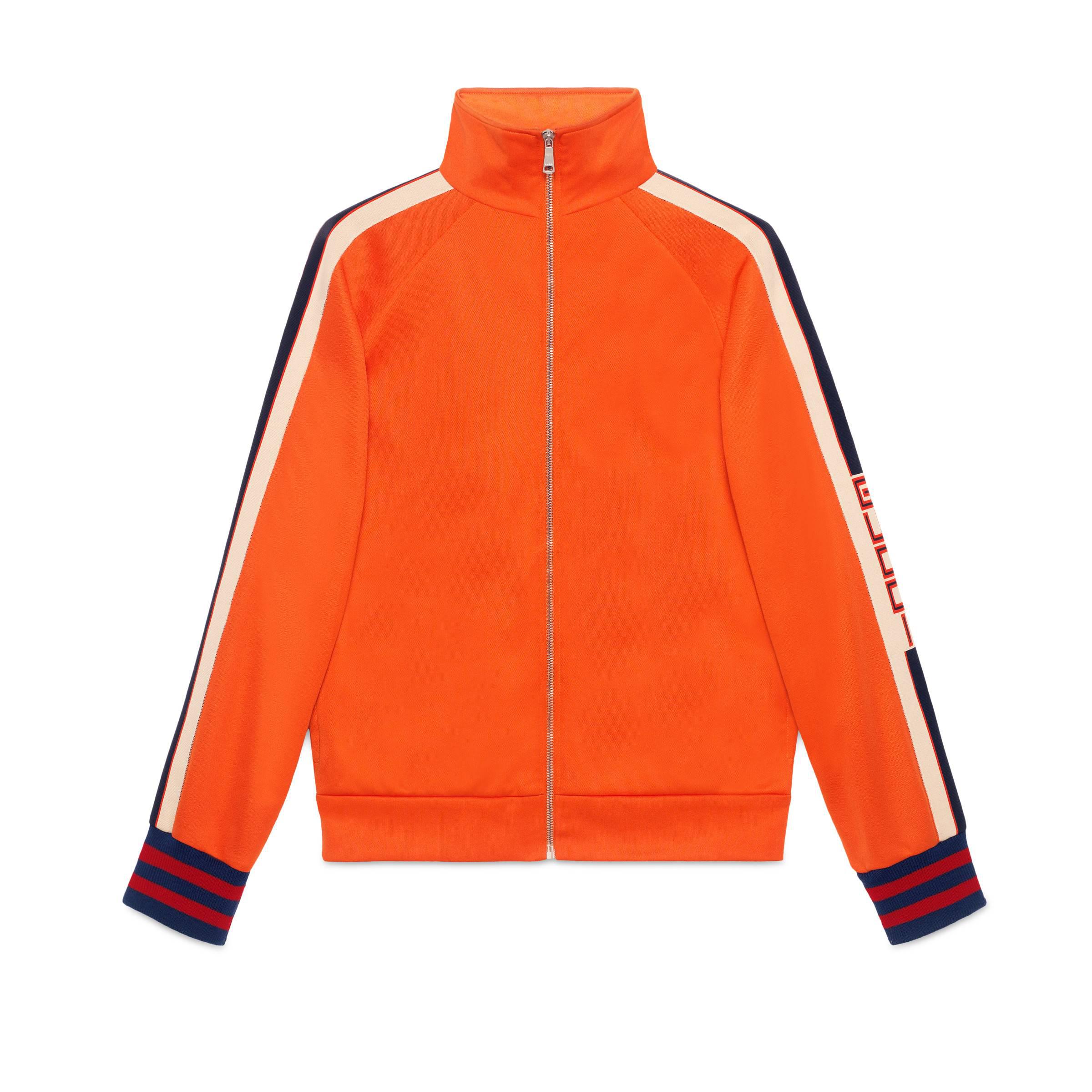 Gucci Technical Jersey Jacket in Orange for Men | Lyst UK