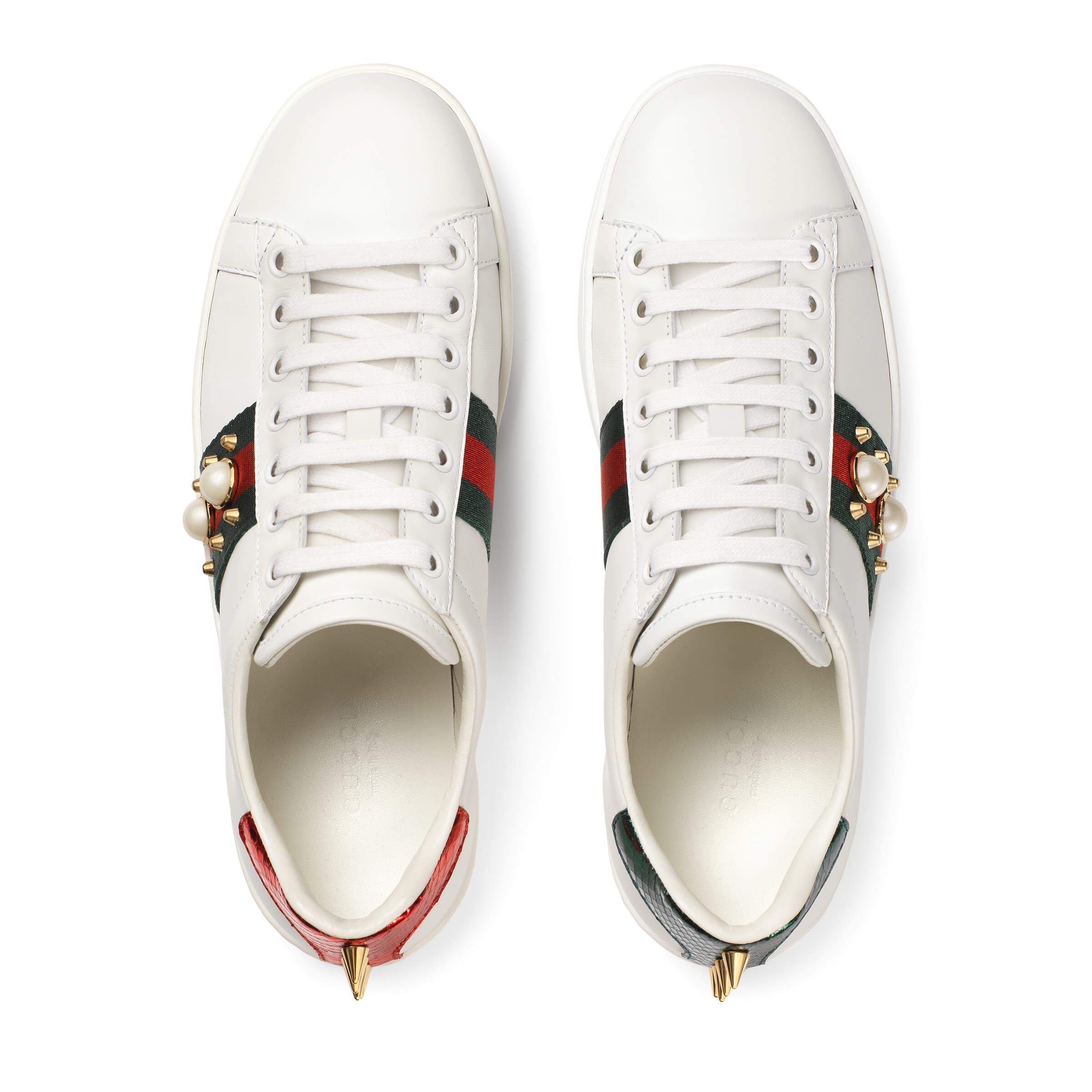 Gucci ace shop pearl sneakers