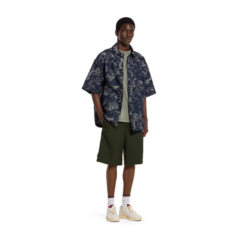 Gucci Gg Jacquard Denim Shirt in Blue for Men | Lyst UK