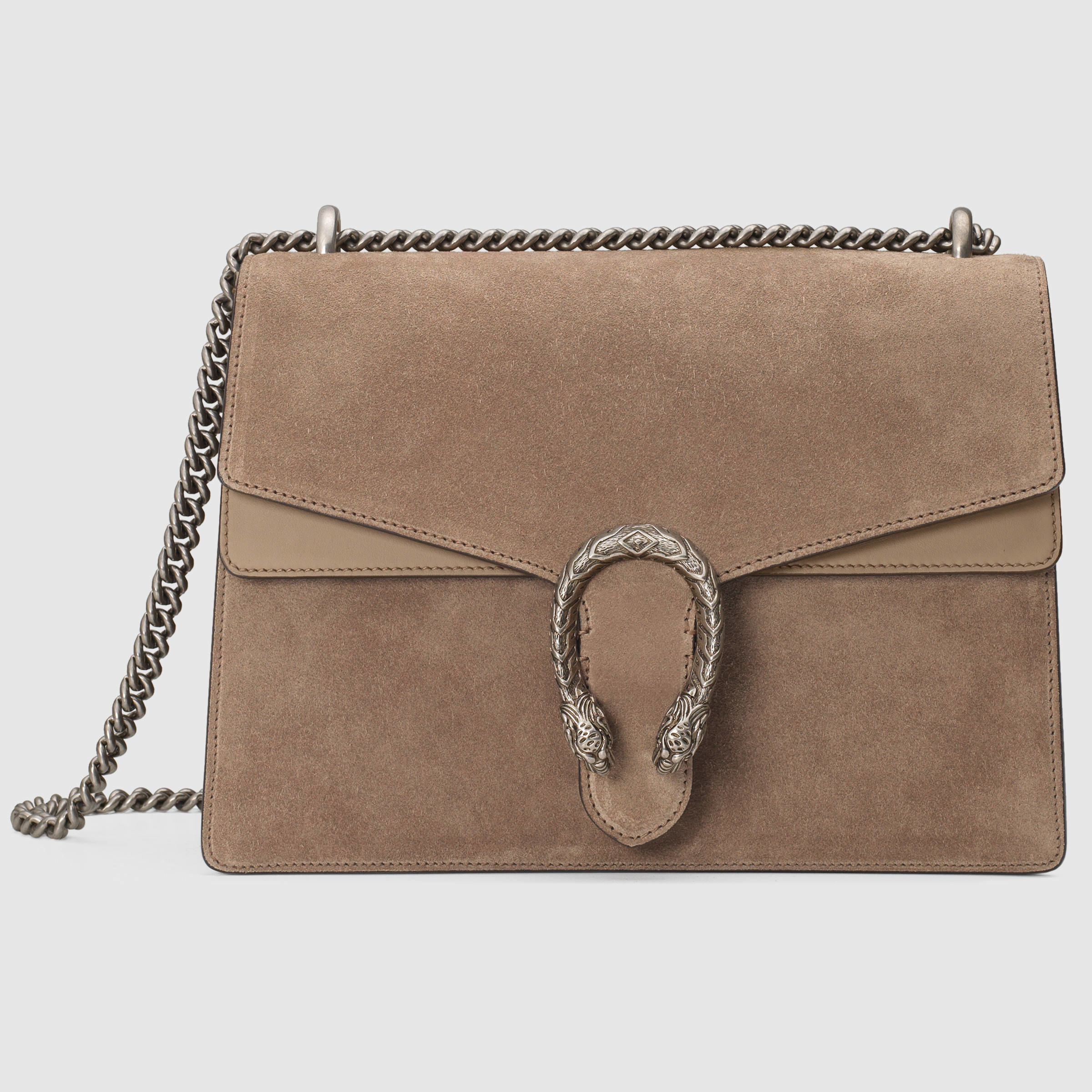 Gucci Dionysus Suede Shoulder Bag in Taupe Suede (Brown) | Lyst