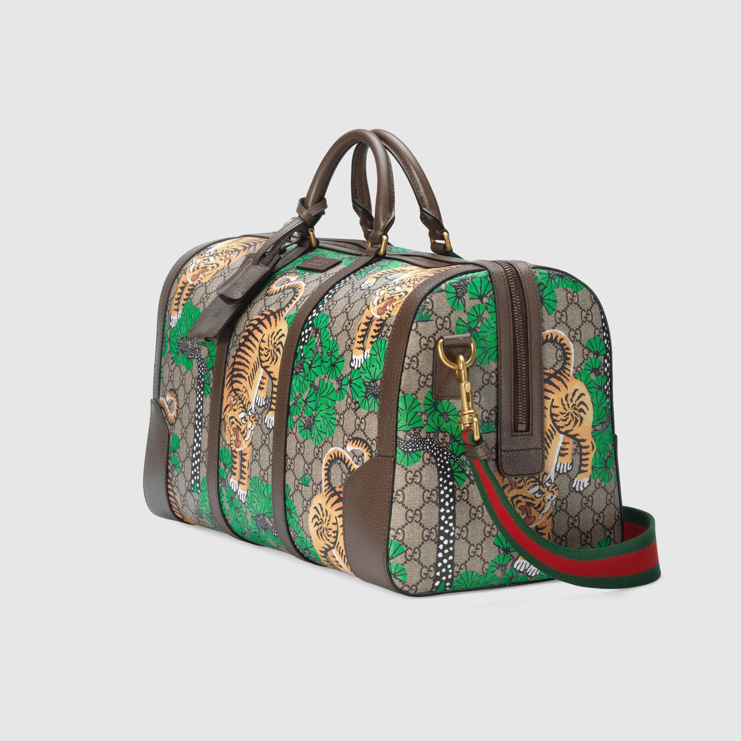 Gucci Canvas Bengal Tiger Holdall - Lyst