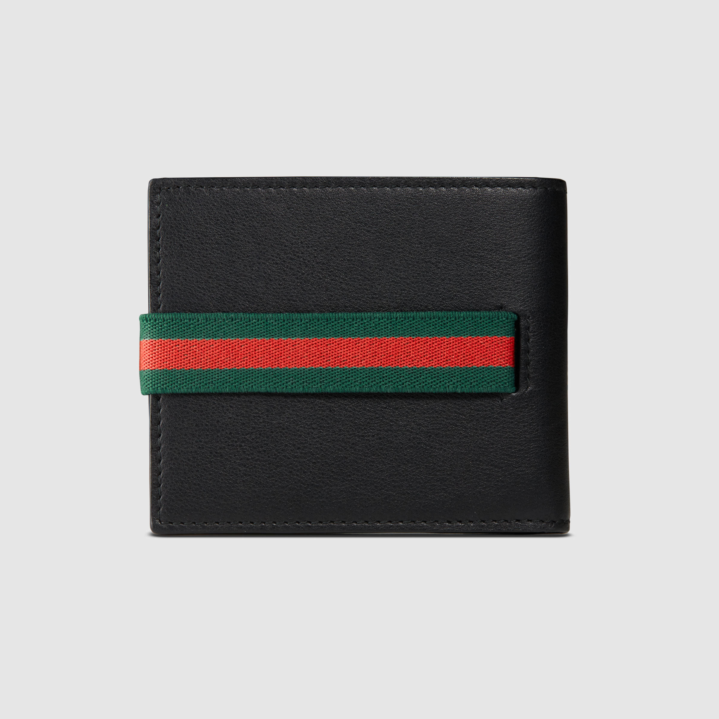 Gucci Elastic Leather Wallet in Black for Men