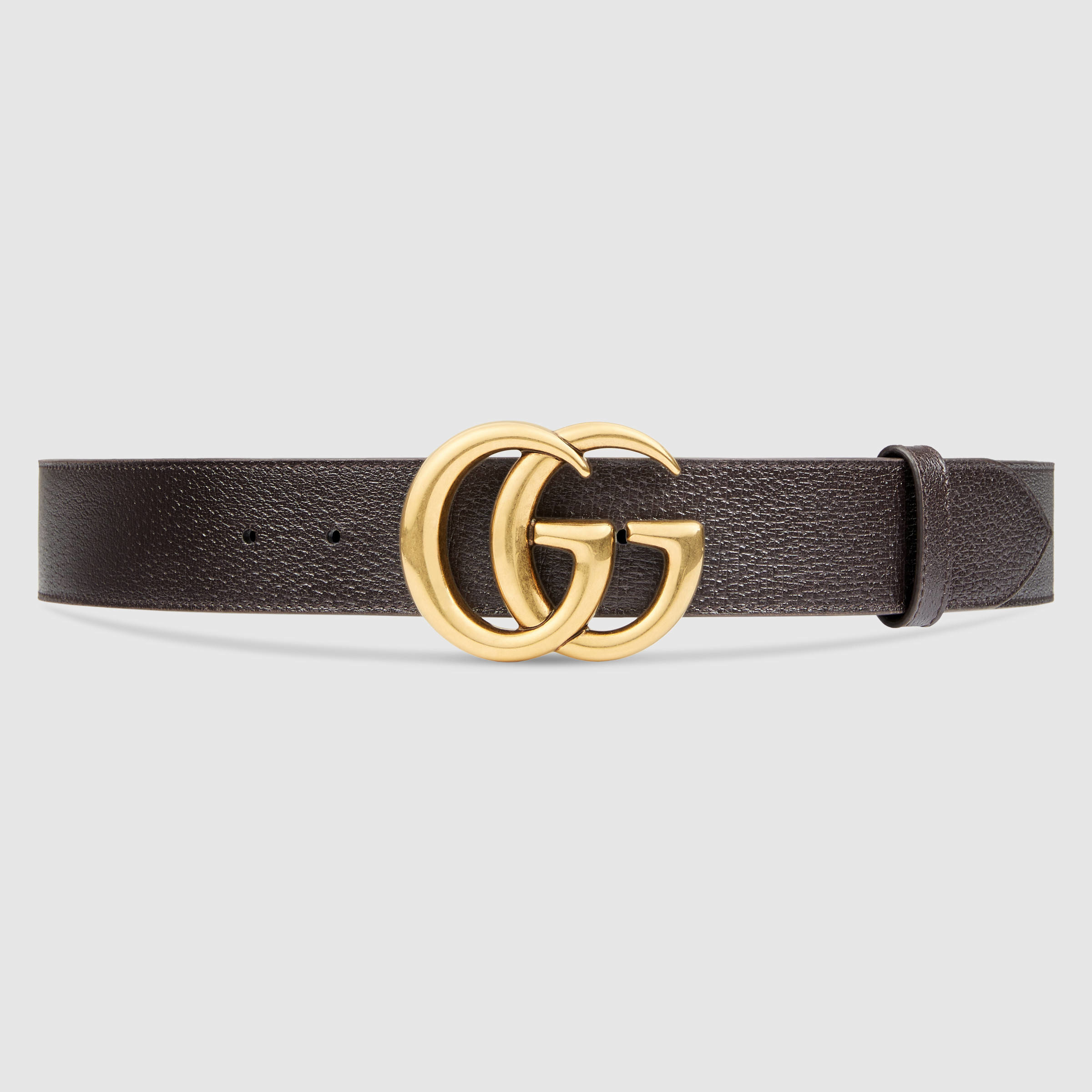Gucci Leather Belt With Double G Buckle in Brown for Men (brown leather) | Lyst
