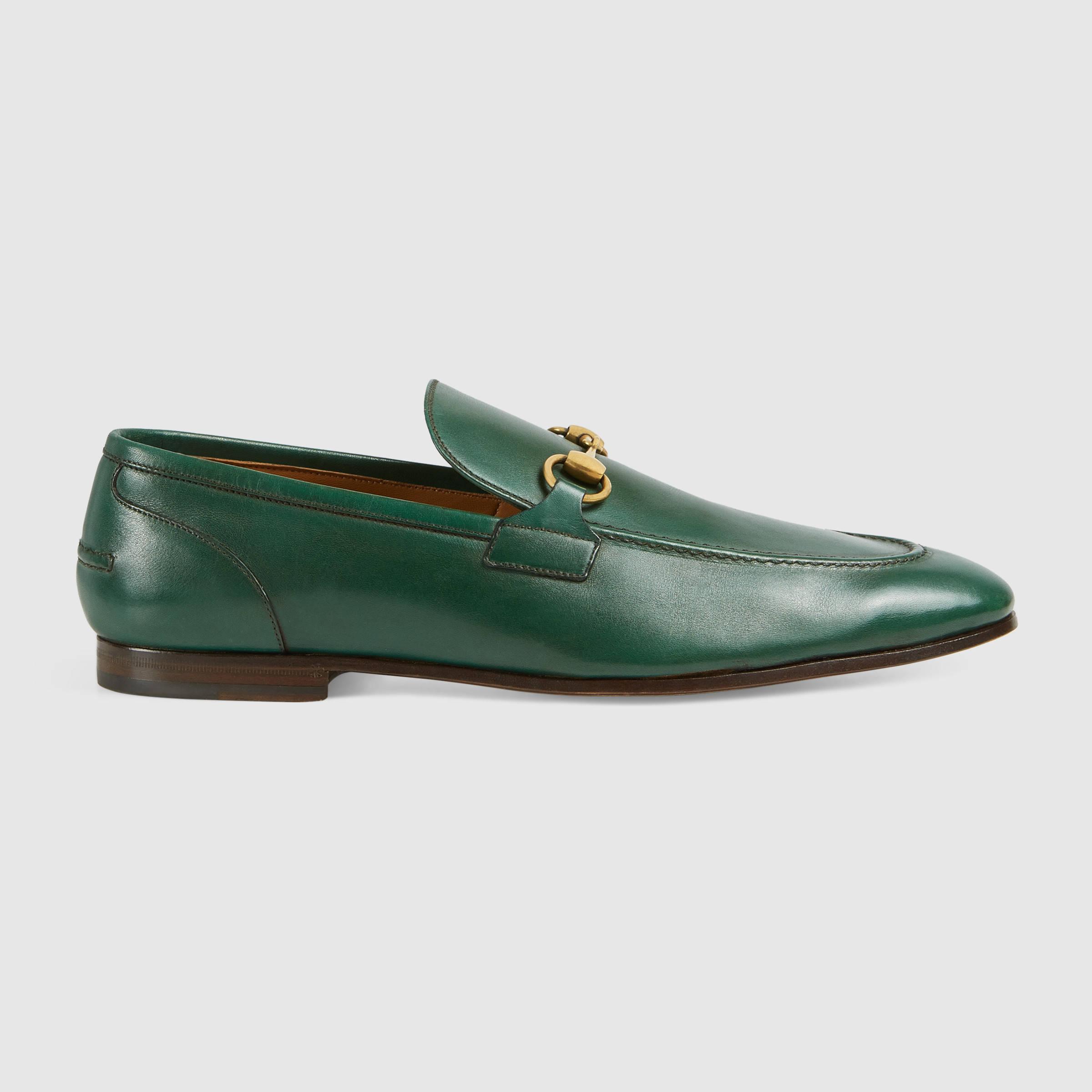 green gucci loafers gucci jordaan leather loafer for lyst green gucci loafers gucci jordaan leather loafer for lyst