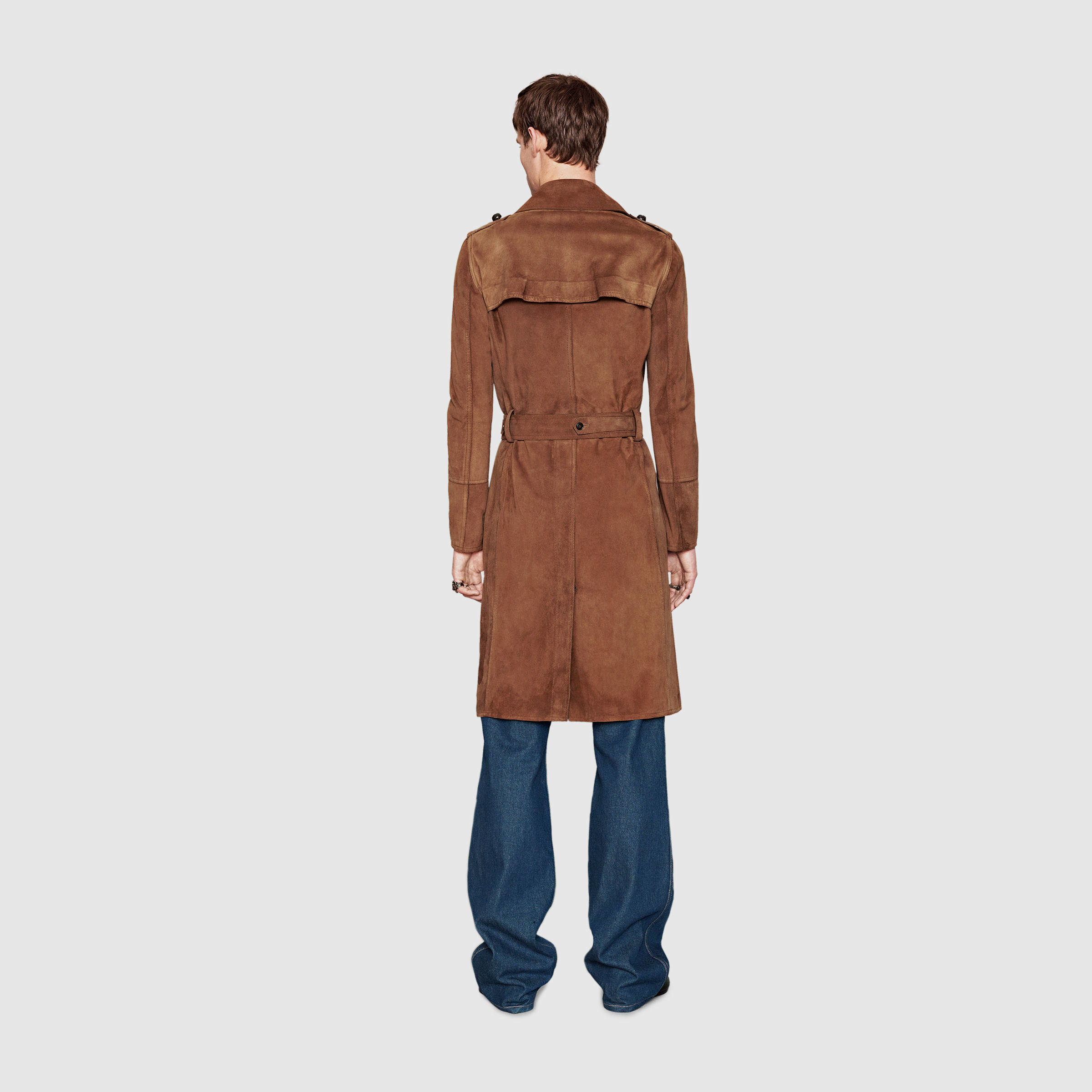 gucci suede coat