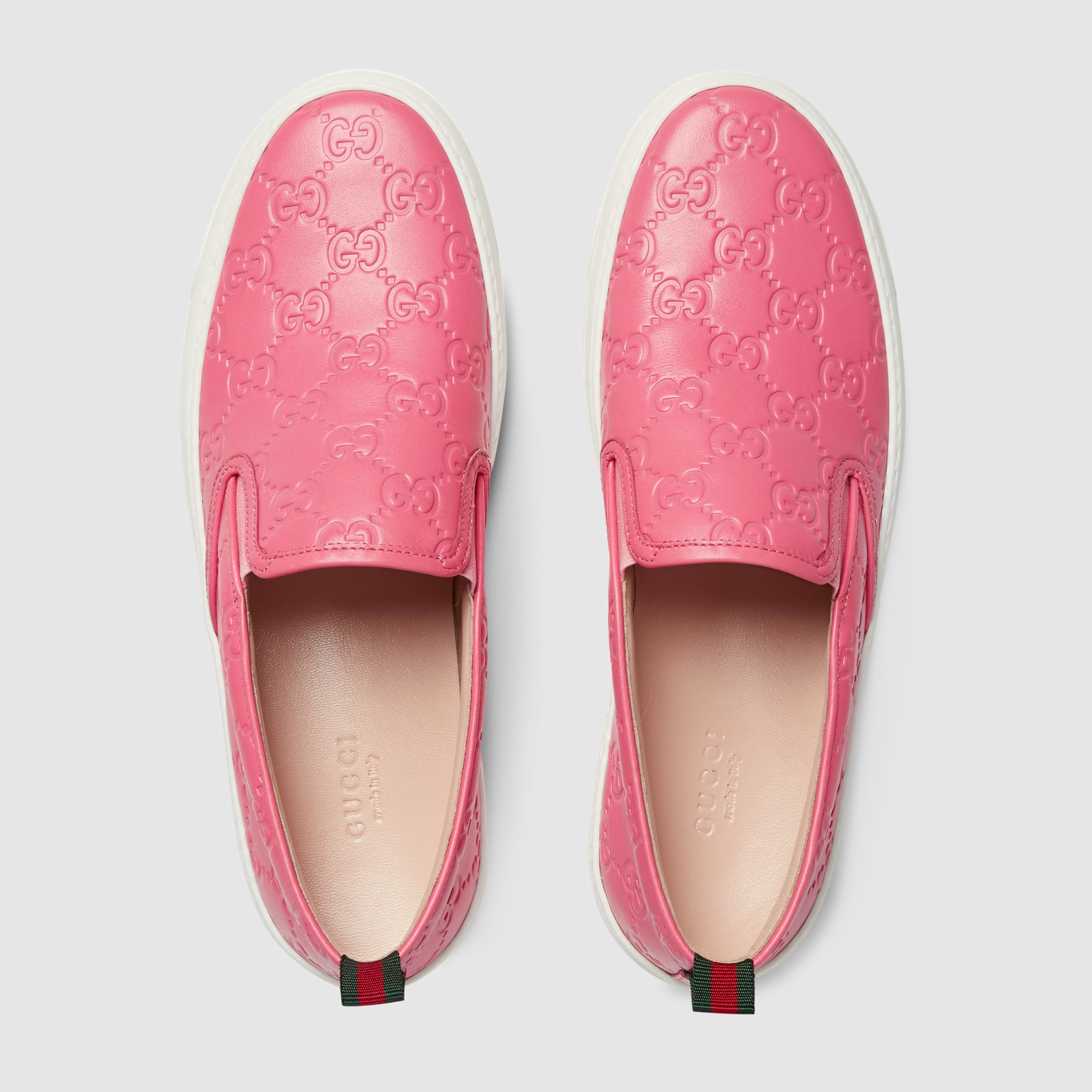 pink gucci slip ons