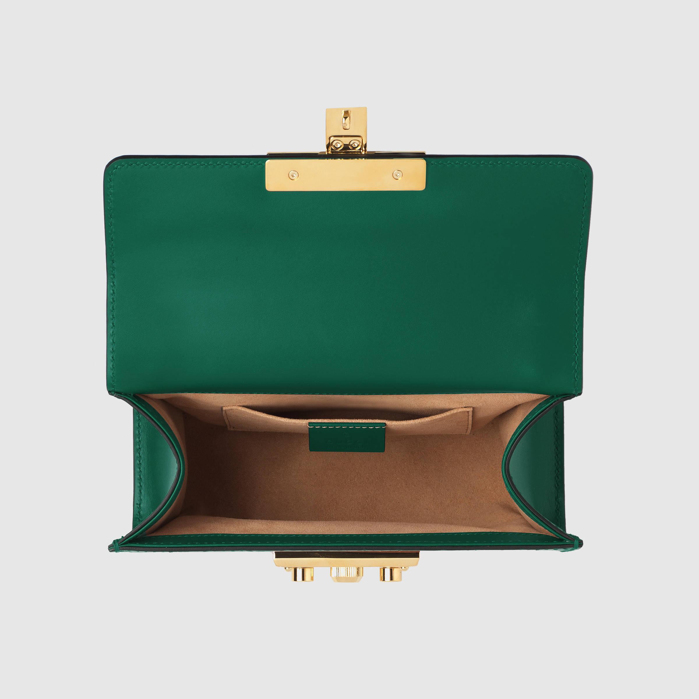 Lyst - Gucci Padlock Signature Shoulder Bag in Green
