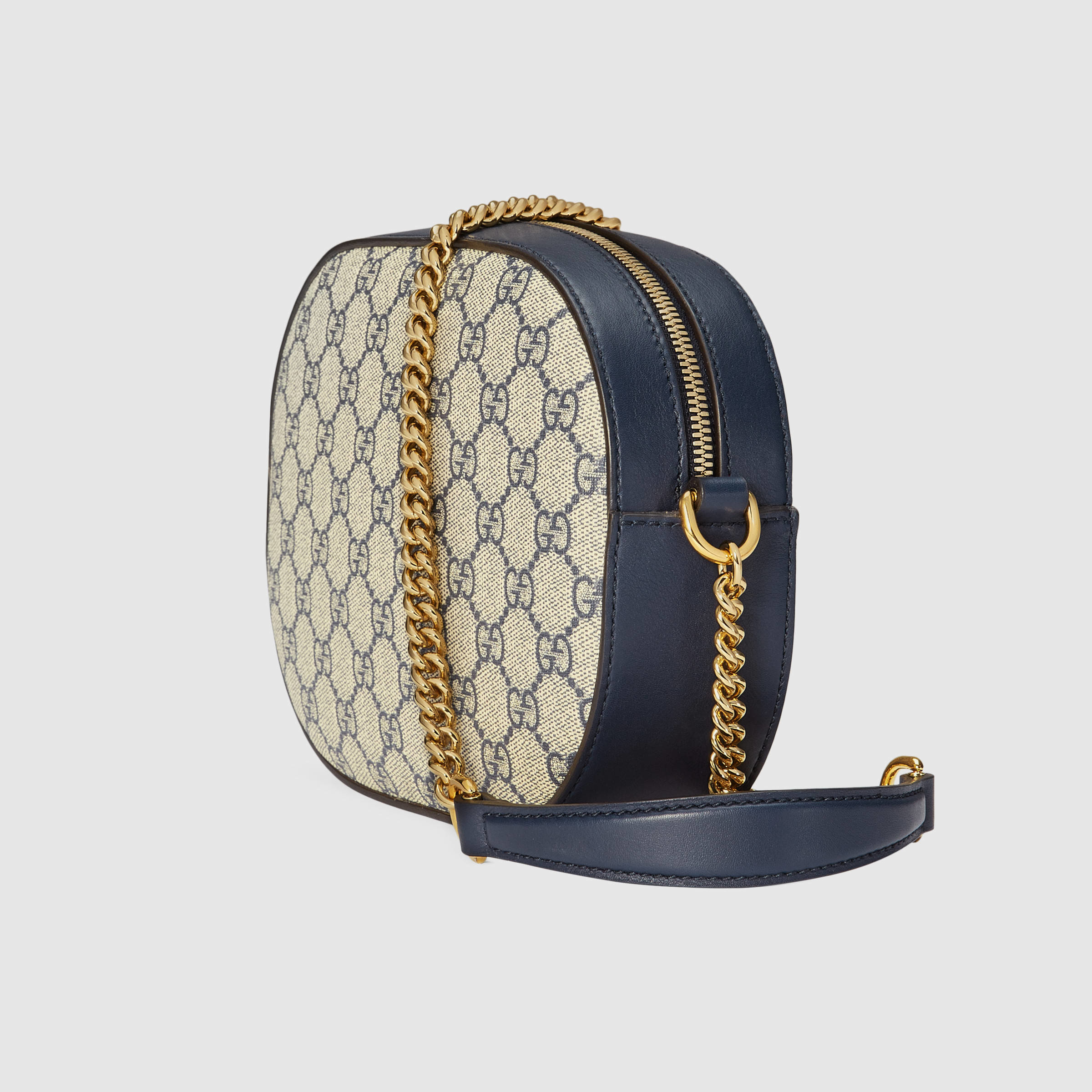 Gucci Canvas Gg Supreme Mini Chain Bag in Gray - Lyst