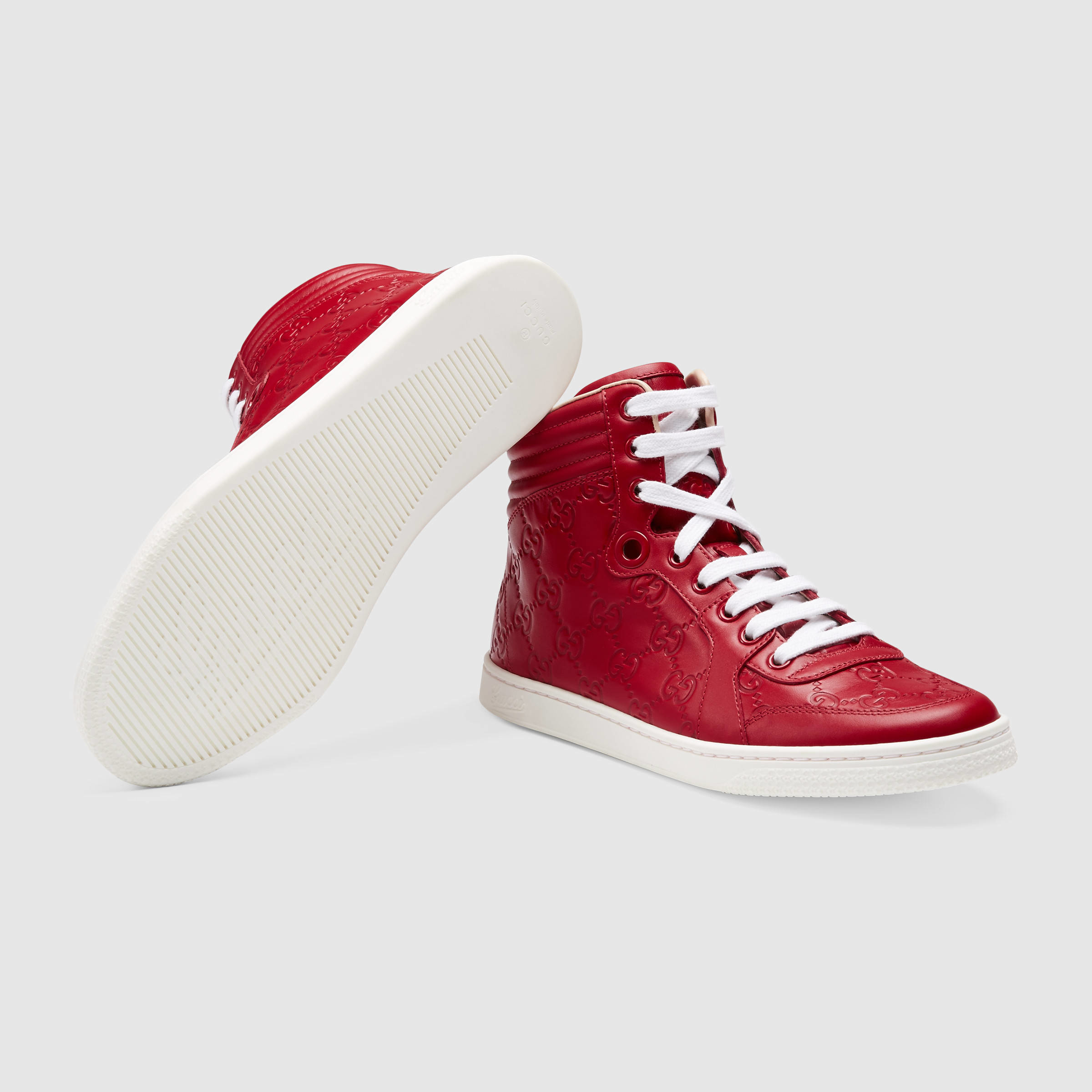 red gucci high top sneakers
