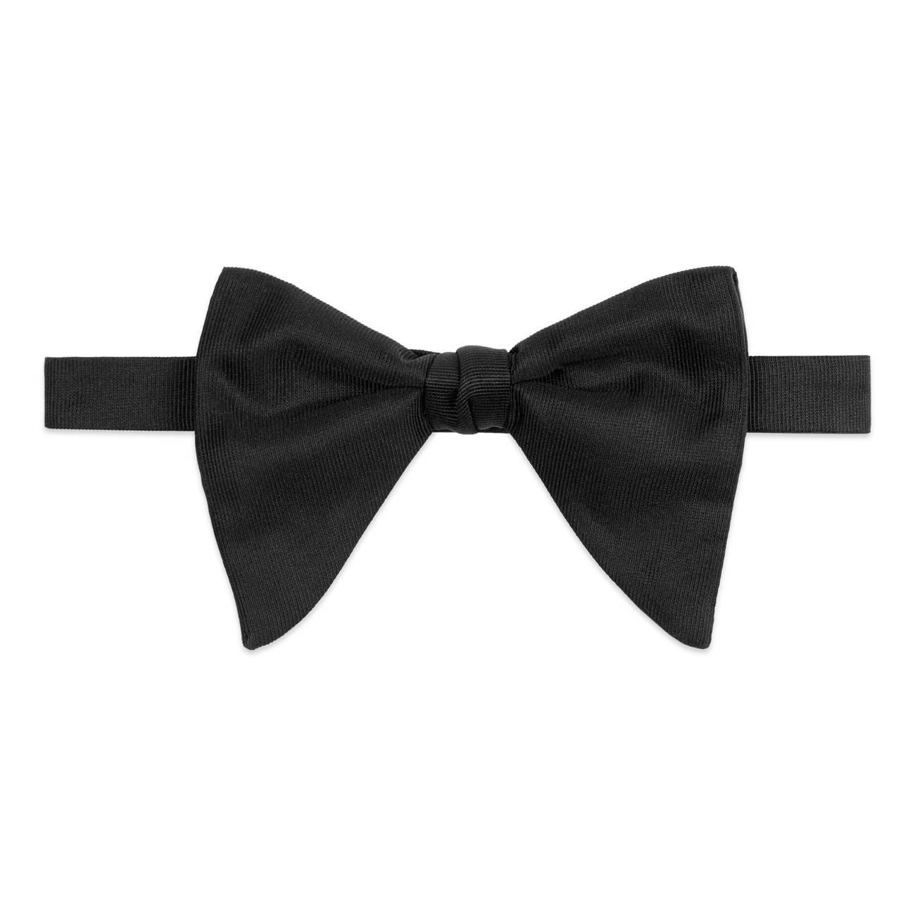 Lyst - Gucci Long Silk Faille Bow Tie in Black for Men - Save 5. ...