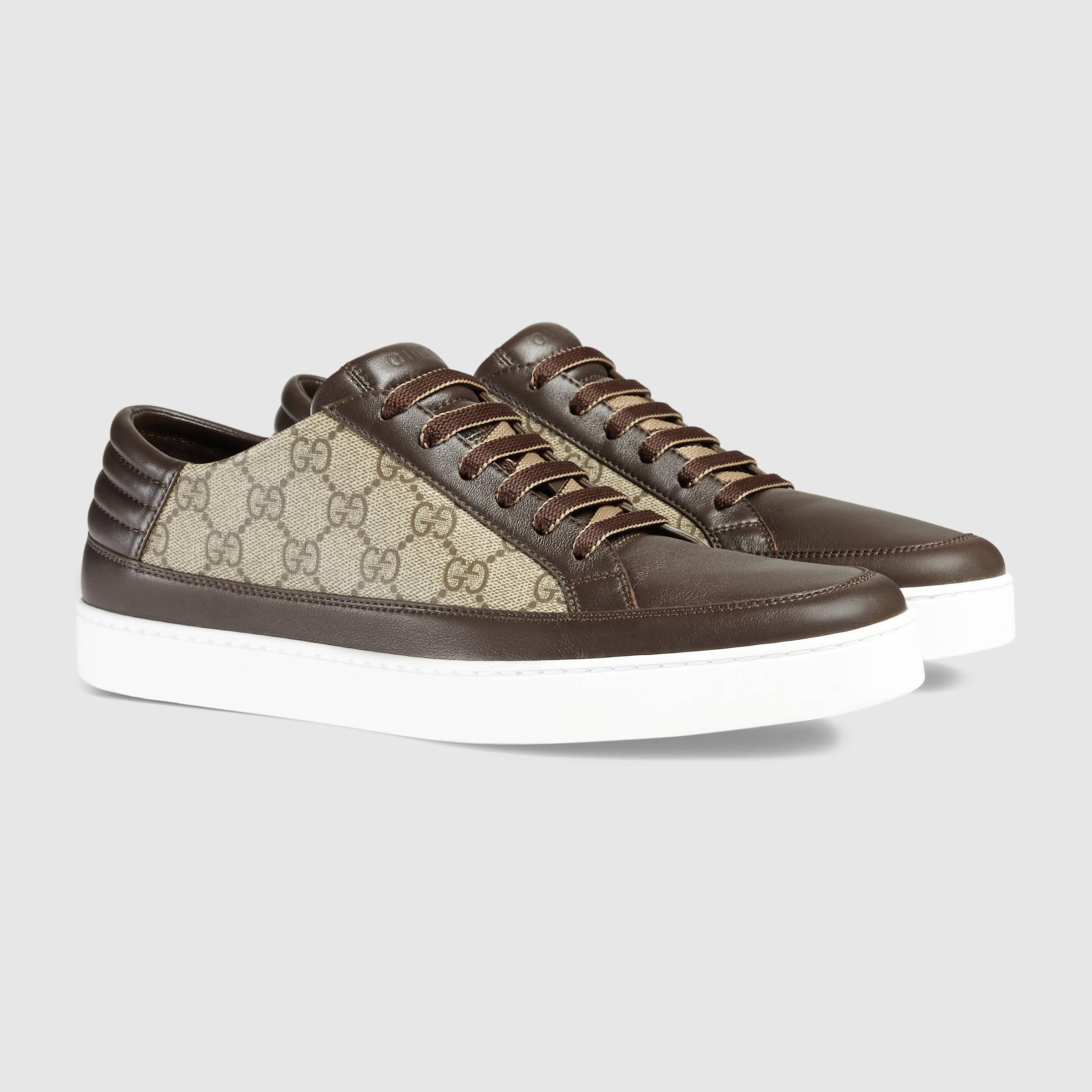 Gucci Canvas Gg Supreme Sneaker in Brown for Men - Lyst