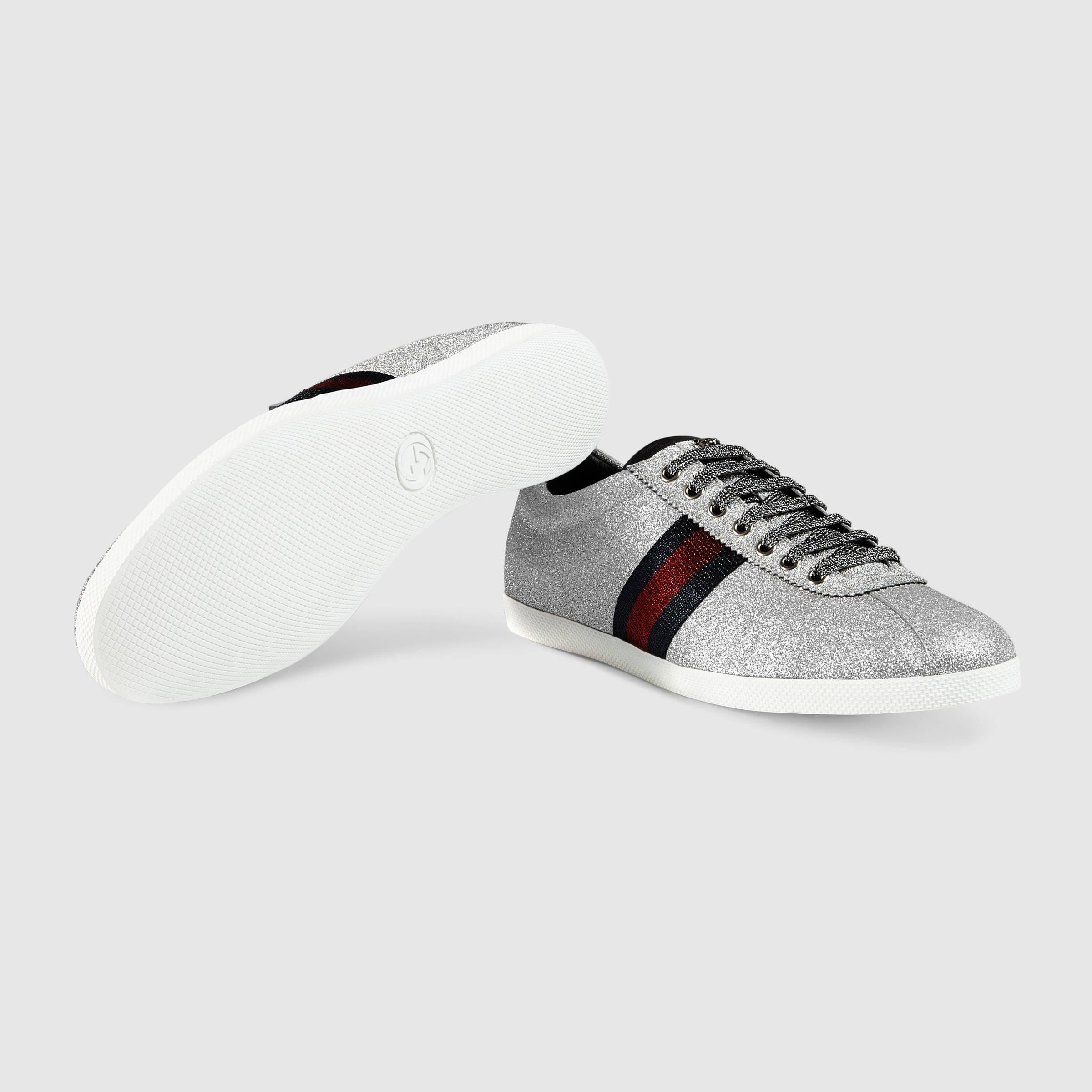 Gucci Denim Men's Bambi Web Low-top 
