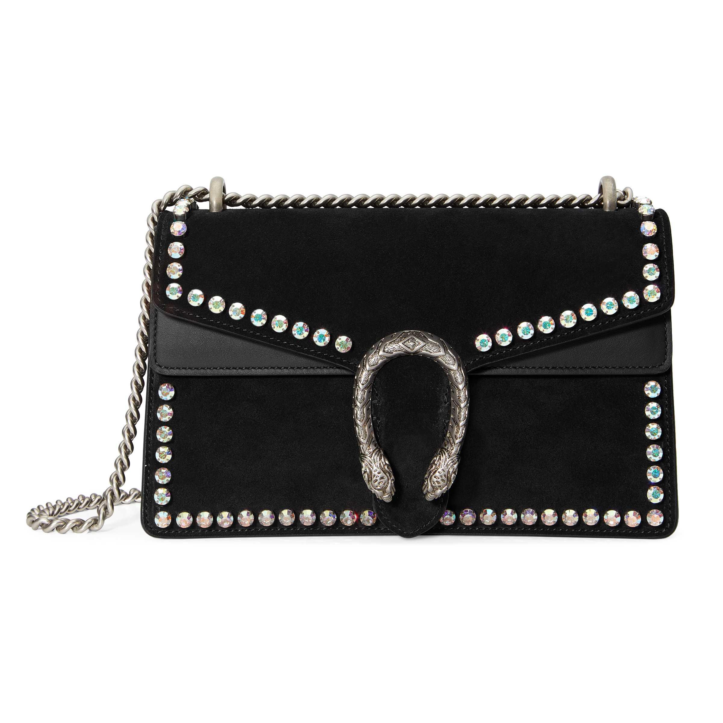 gucci dionysus black suede