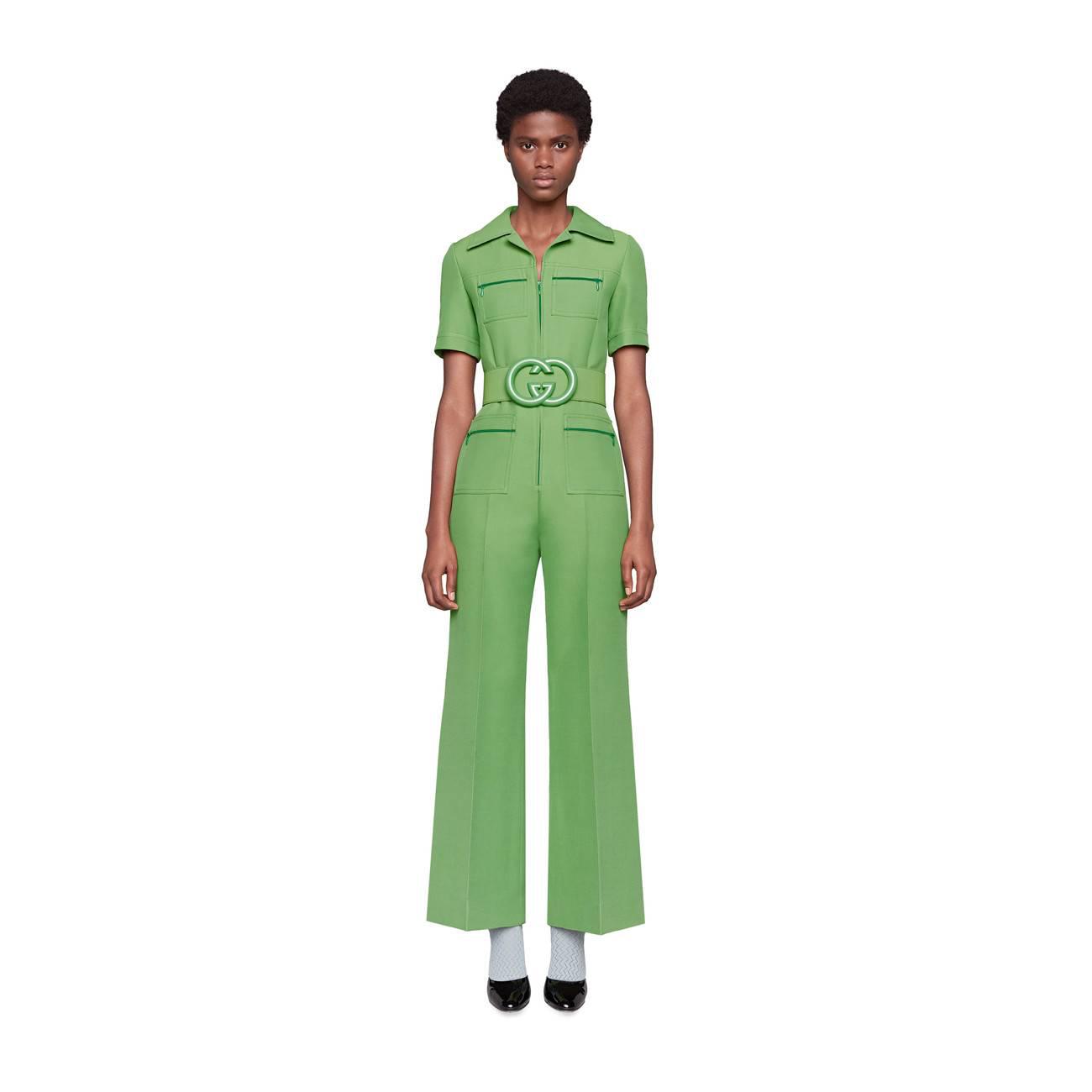 Jumpsuits Gucci  Wool and silk crepe short jumpsuit  519342ZKD199205