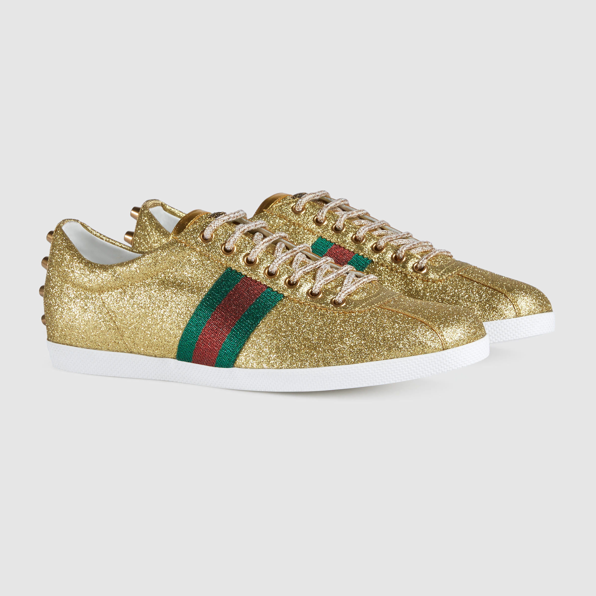 gucci gold glitter sneakers Online