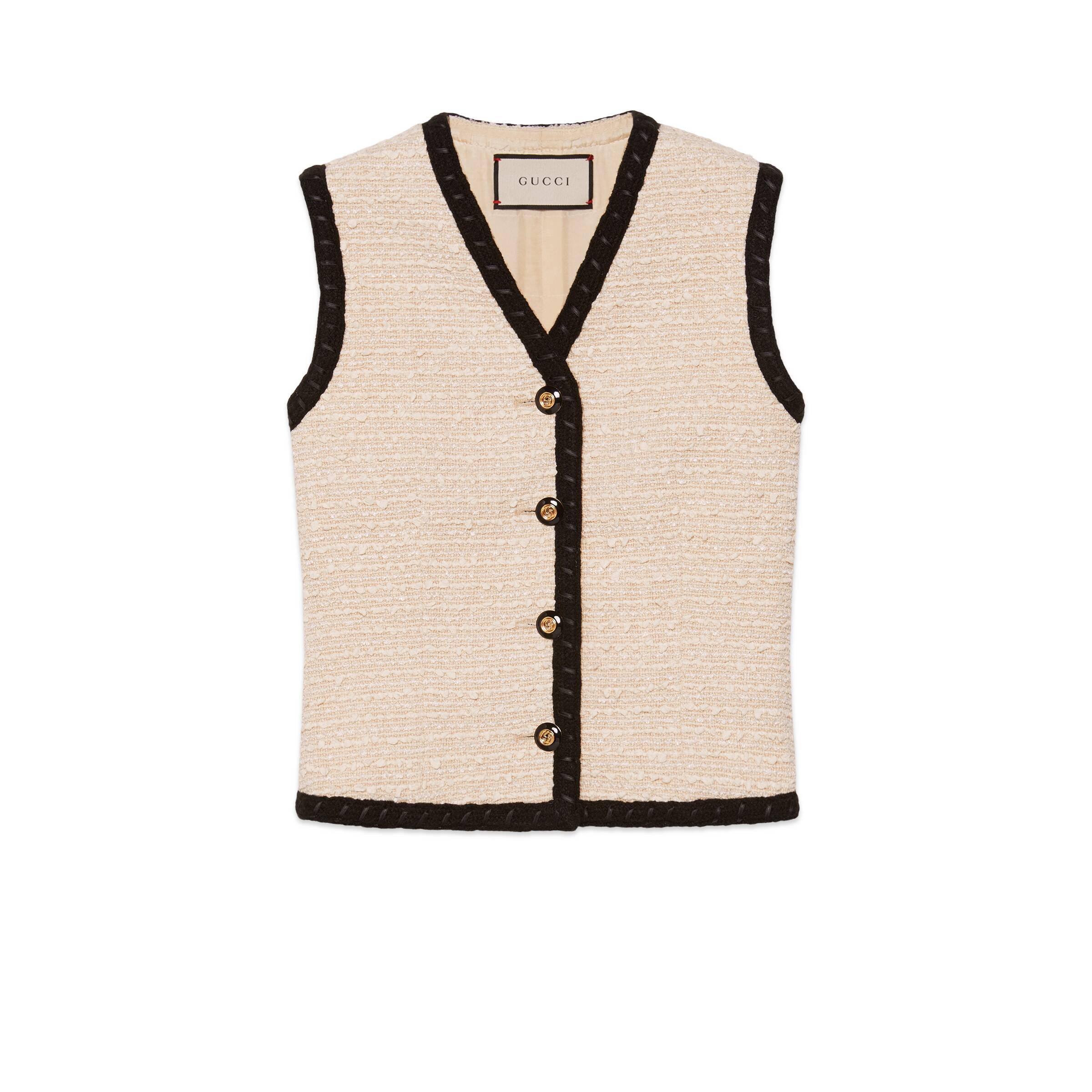 gucci tweed vest