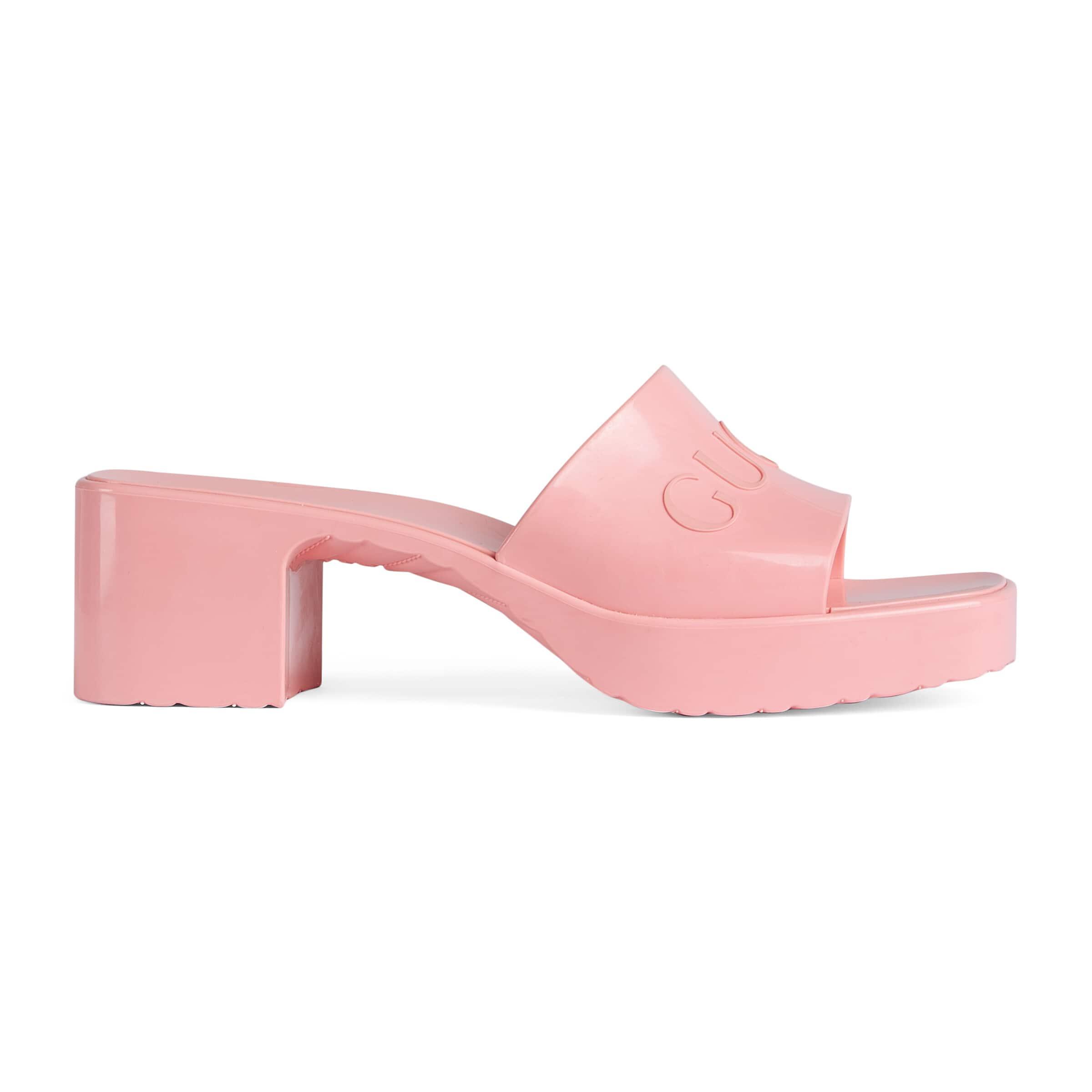 Gucci Rubber Slide Sandal in Pink | Lyst Australia