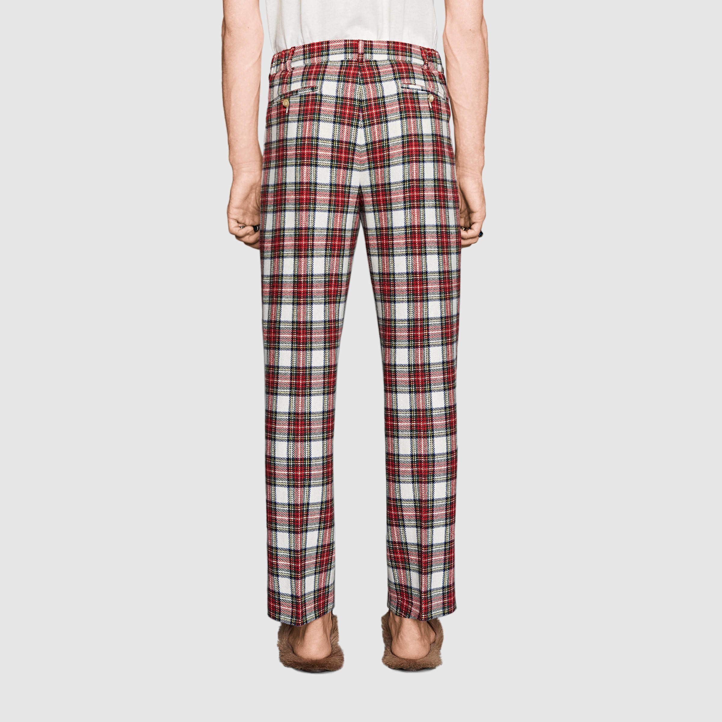plaid gucci pants