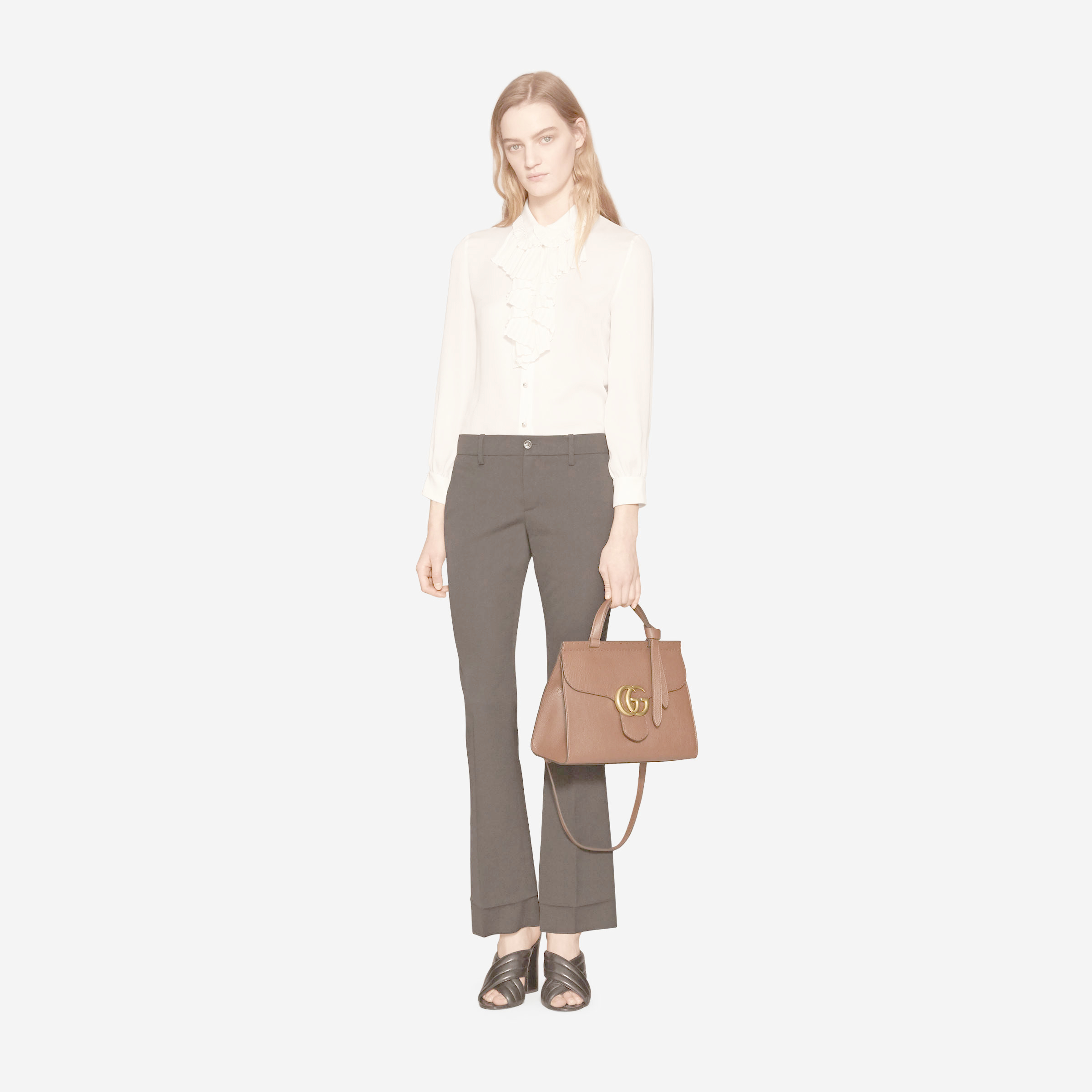 gg marmont leather top handle