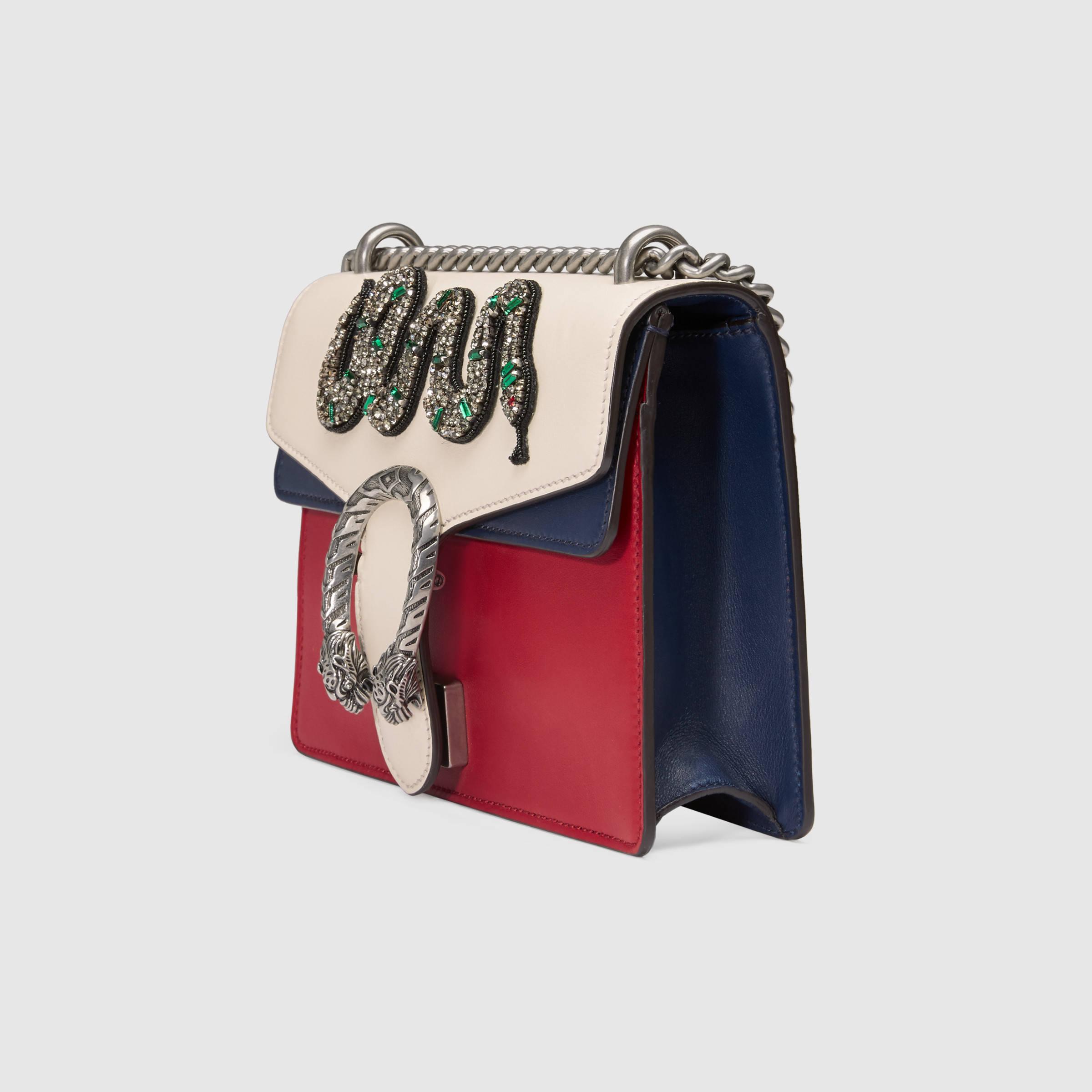 dionysus embroidered leather mini bag