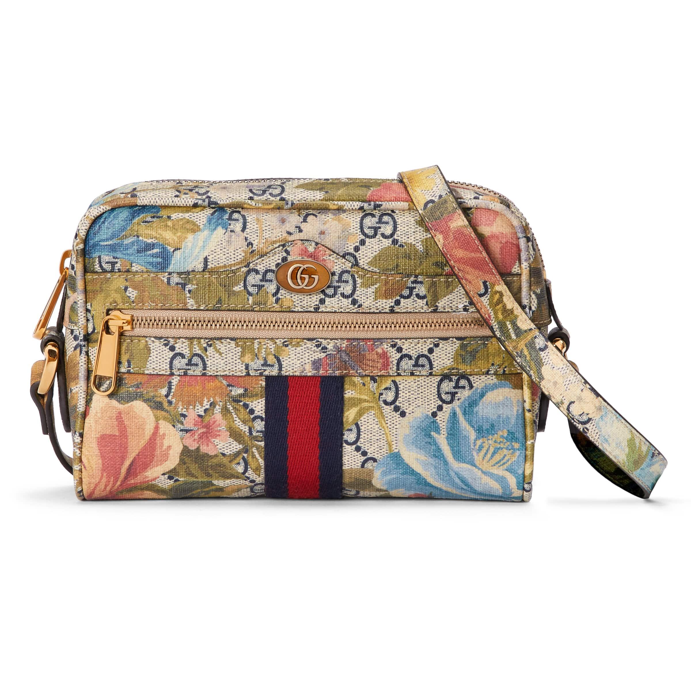 Gucci Ophidia GG Flora Mini Bag in Blue Lyst